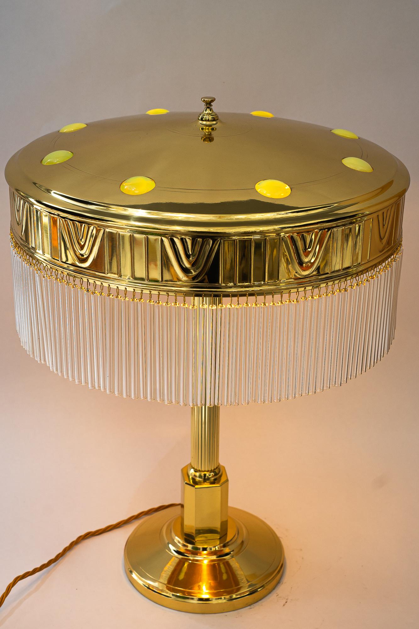 Très grande lampe de table art déco avec verre opalin et Sticks vienne années 1920 en vente 3
