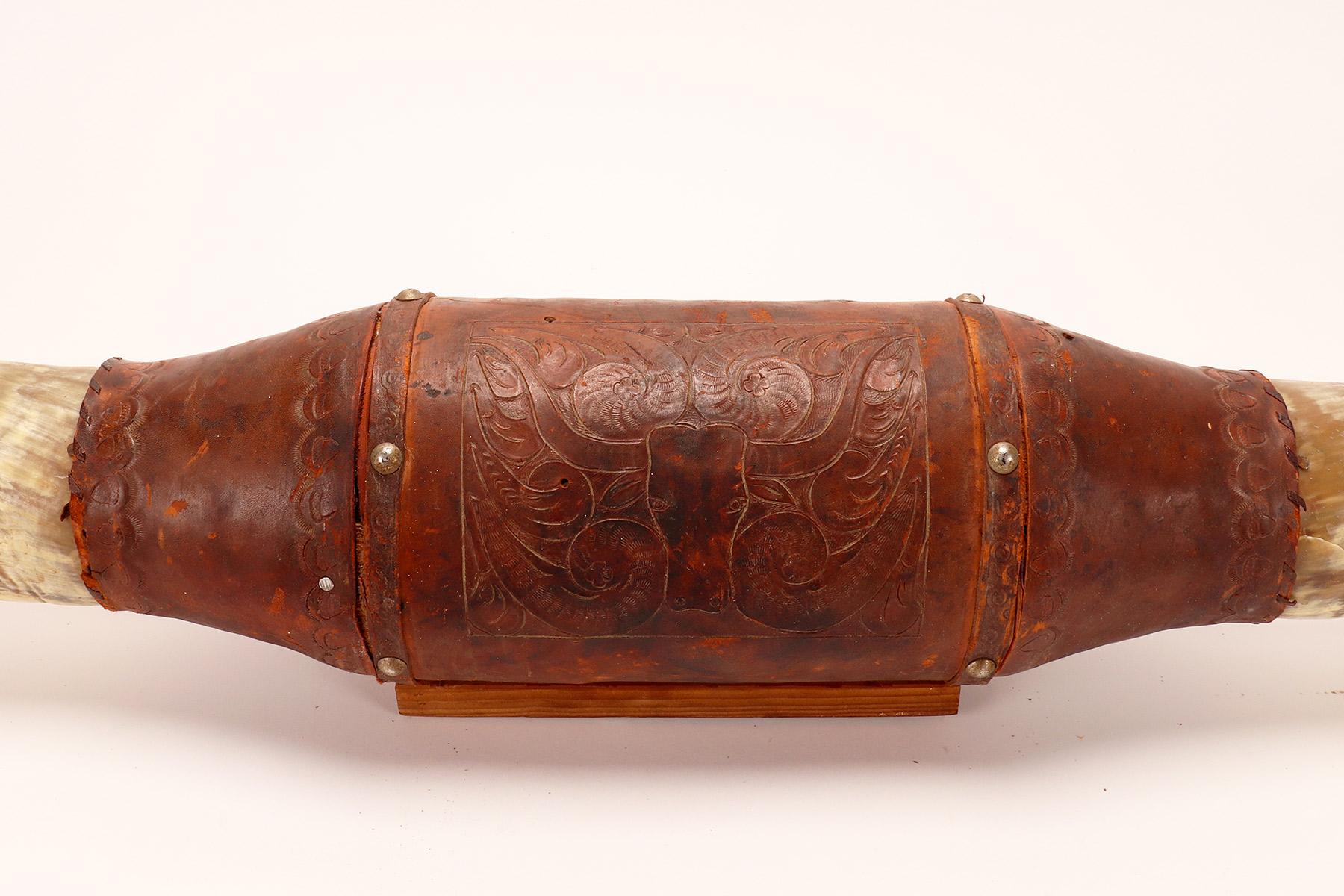 Américain Très grandes cornes de bovins, Amérindien, Stanta Fè, NM, 1860. en vente