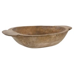 Antique Very big charming Swedish wooden bowl, circa 1790 - 1810.