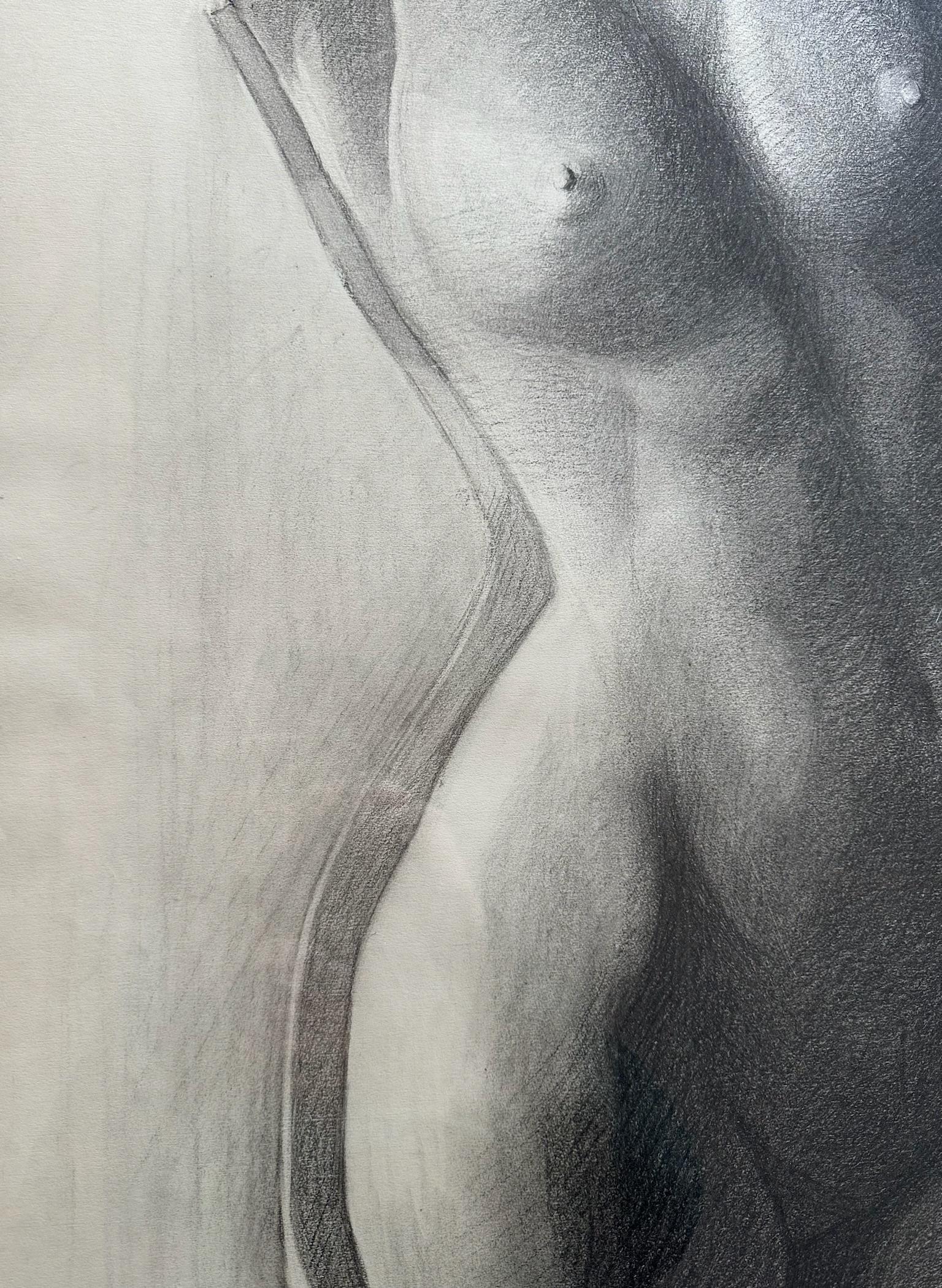 Neoclassico Disegno molto grande di nudo femminile di Renee Belvaux 1922 in vendita