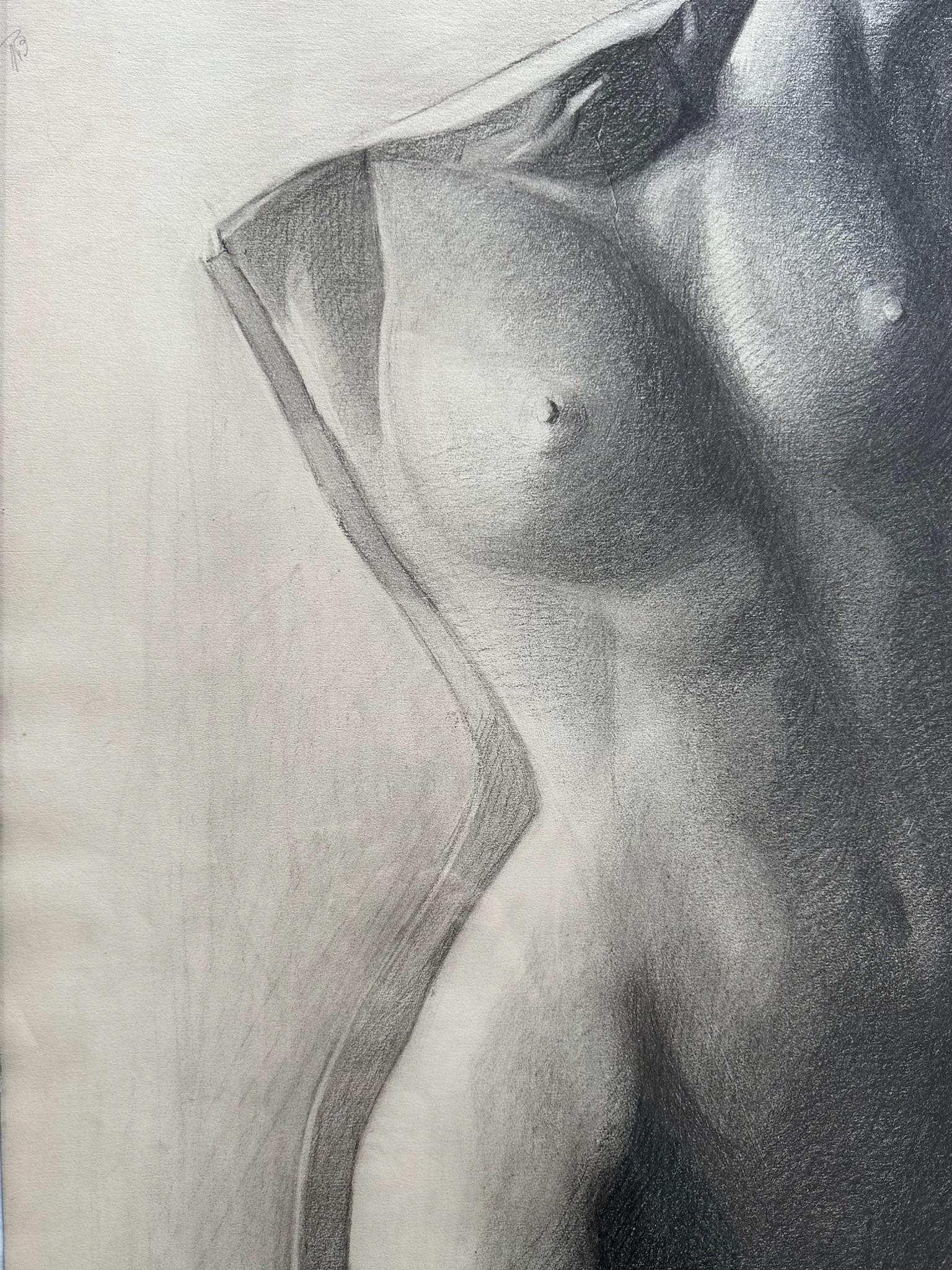 Disegno molto grande di nudo femminile di Renee Belvaux 1922 In condizioni buone in vendita a UTRECHT, NL