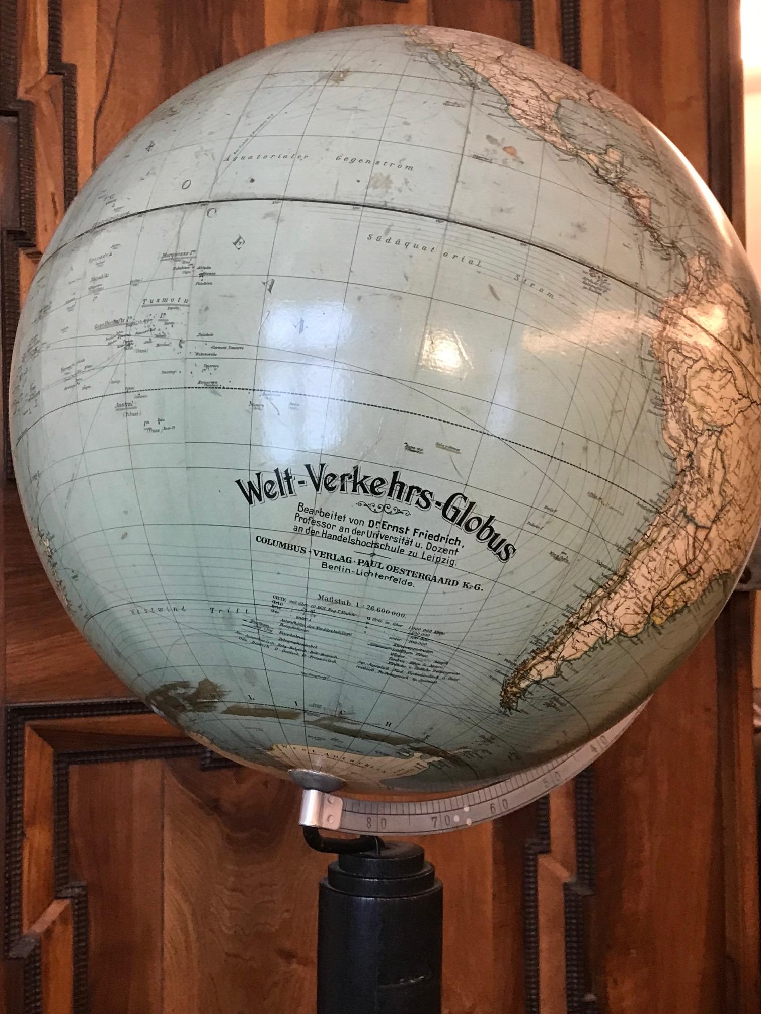 Other Very Tall Globe on High Foodstand, circa 1940 For Sale