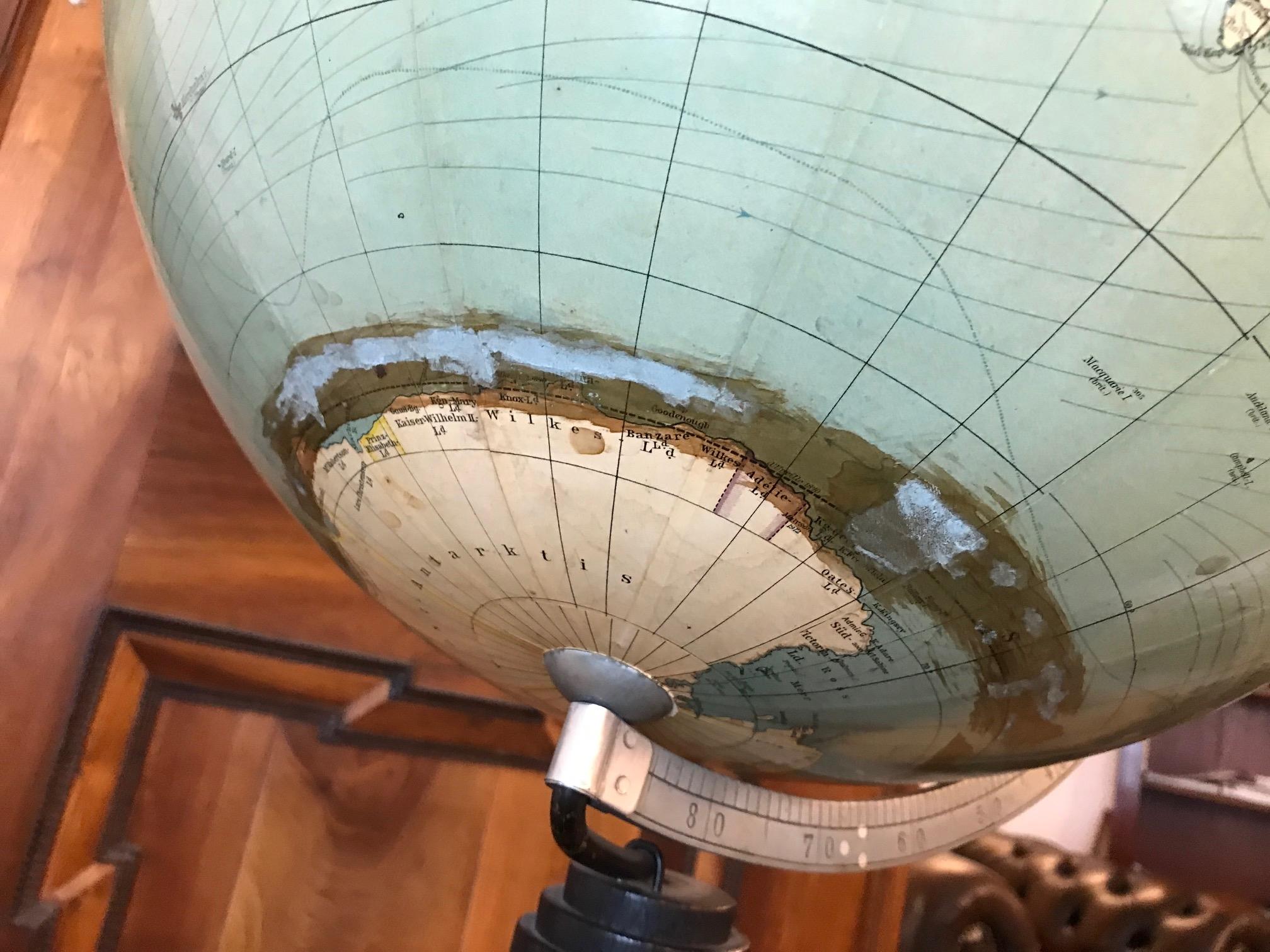 Very Tall Globe on High Foodstand, circa 1940 For Sale 2