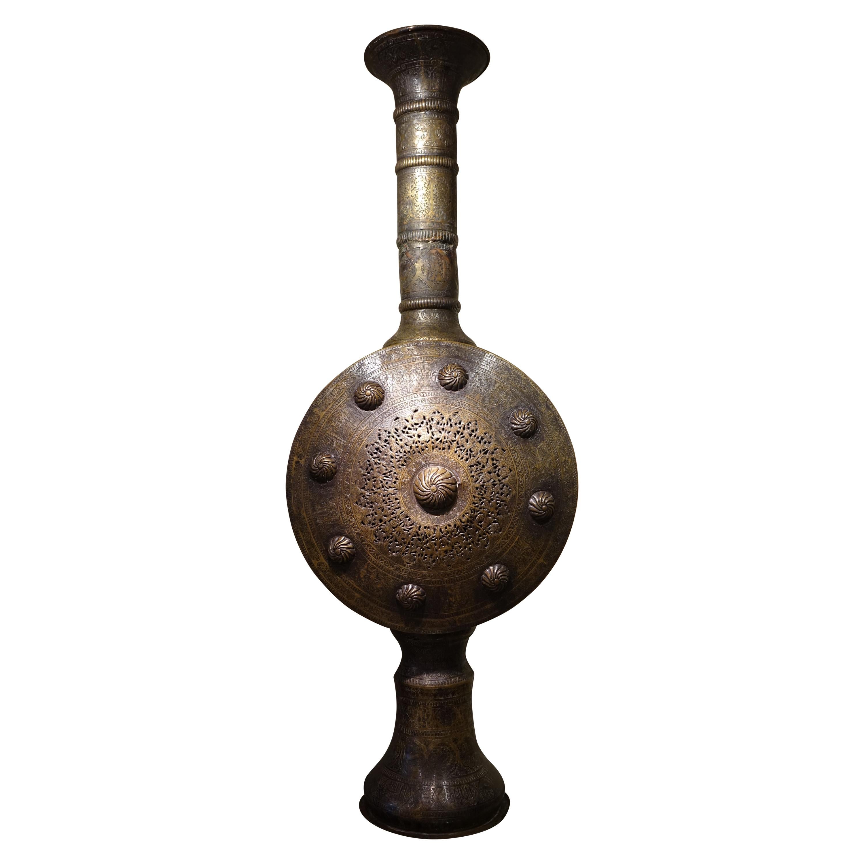 Very Big Qadjar Incense Perfume Burner, Persia, Mid-19th Century For Sale