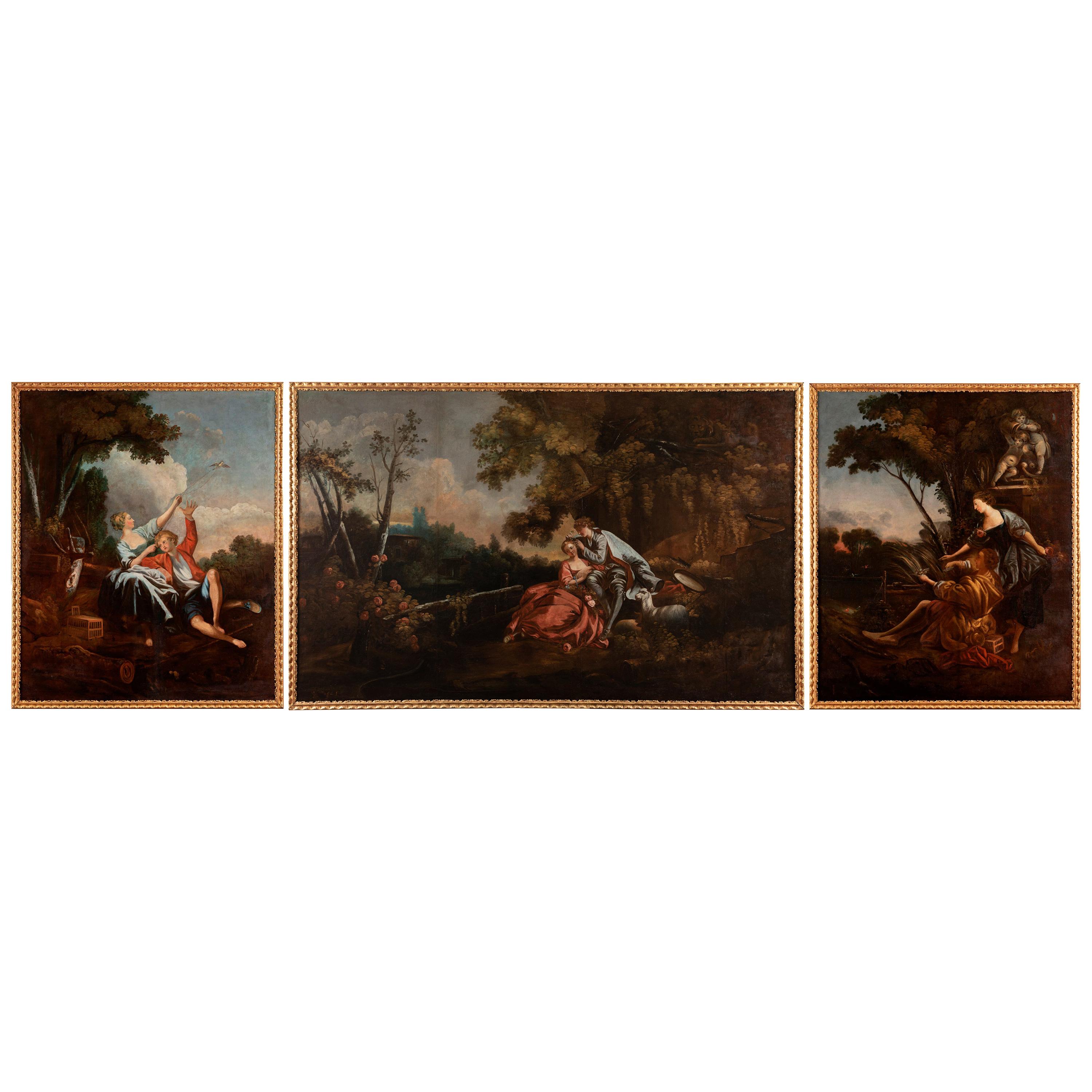 Very Big Triptych, 18th Century, Follower of François Boucher