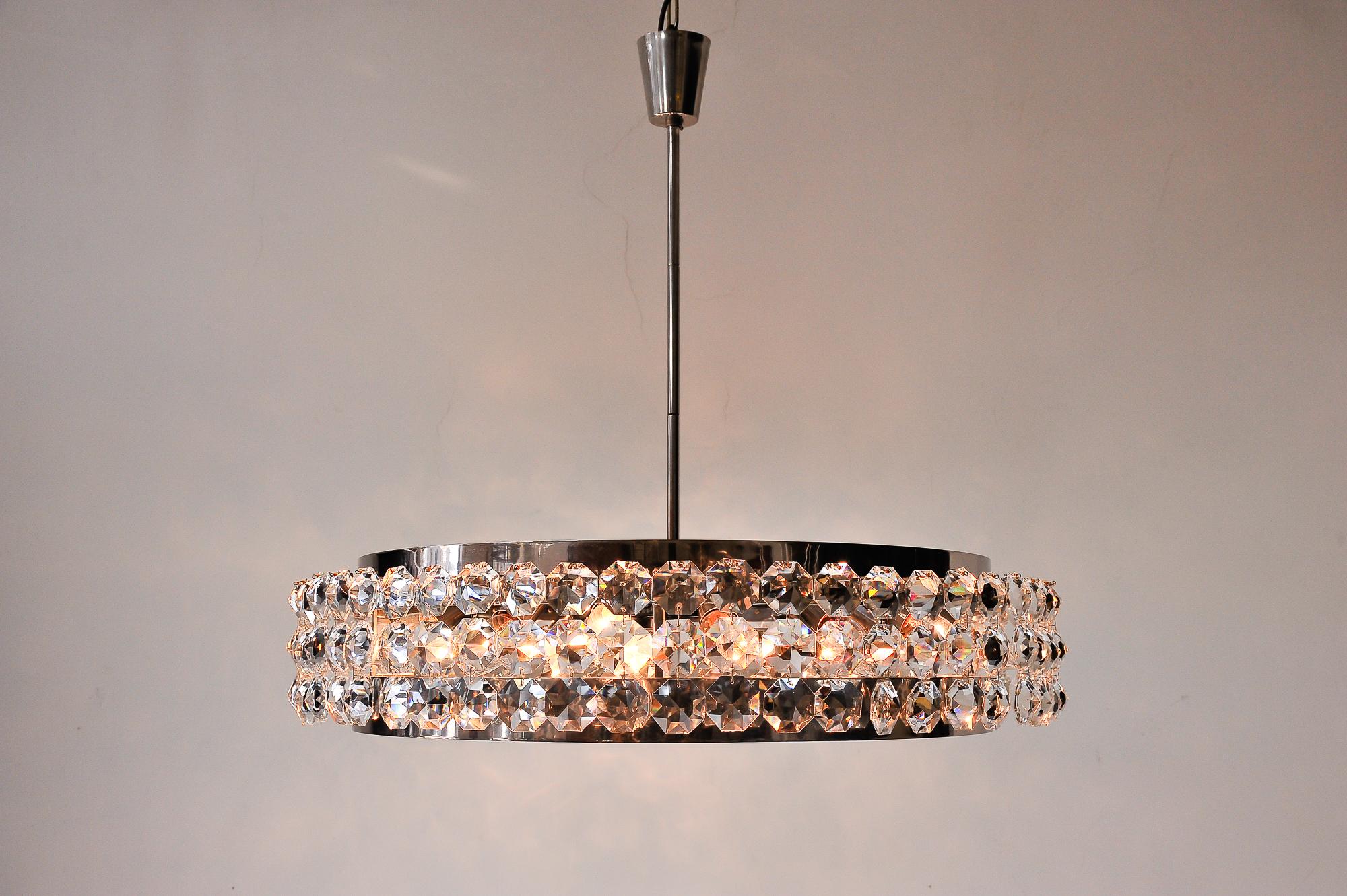 Austrian Very Charming and Big Bakalowits Chandelier 1960s For Sale
