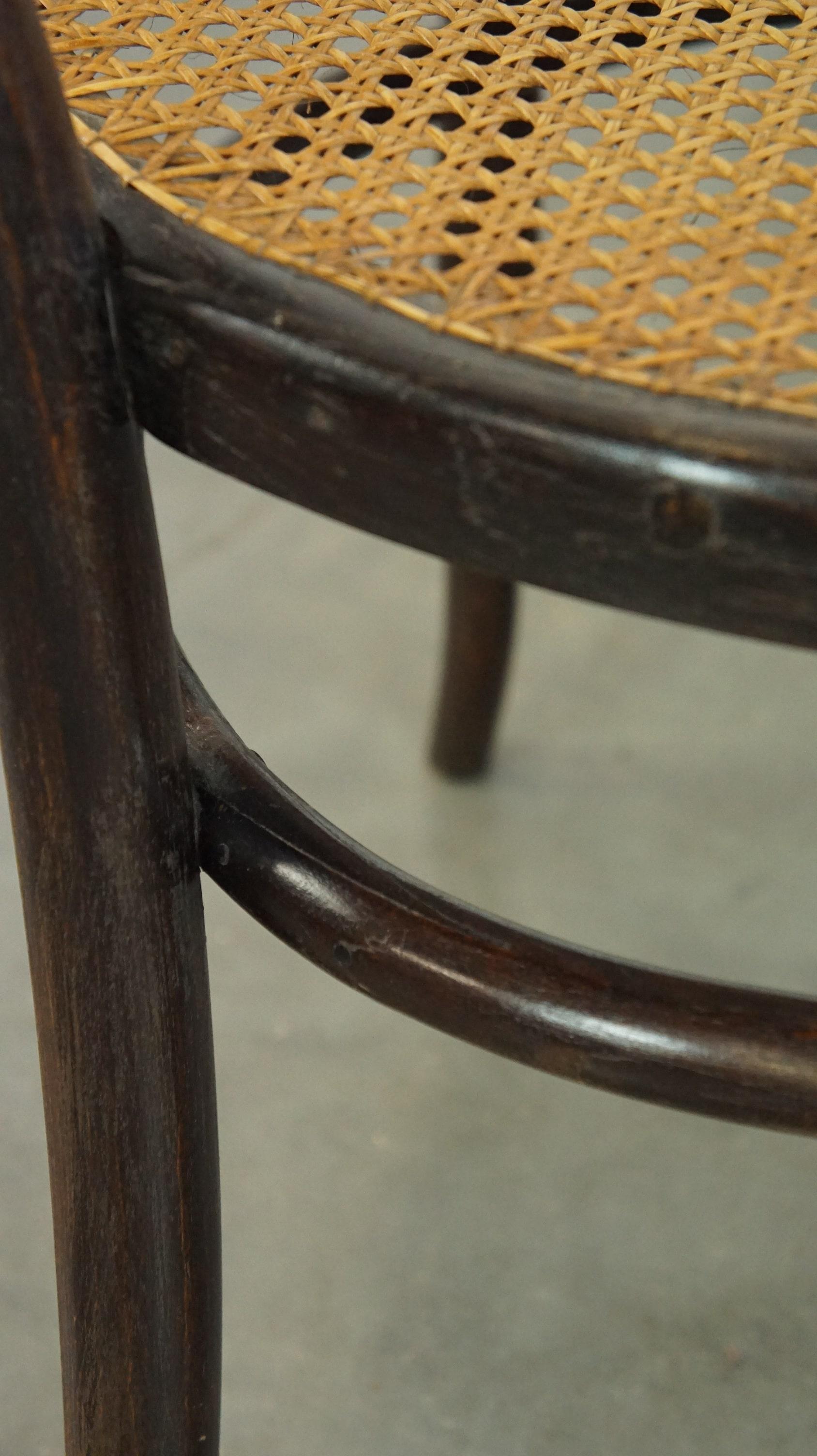 Very charming, elegant, vintage bentwood design bistro chair with armrests For Sale 5