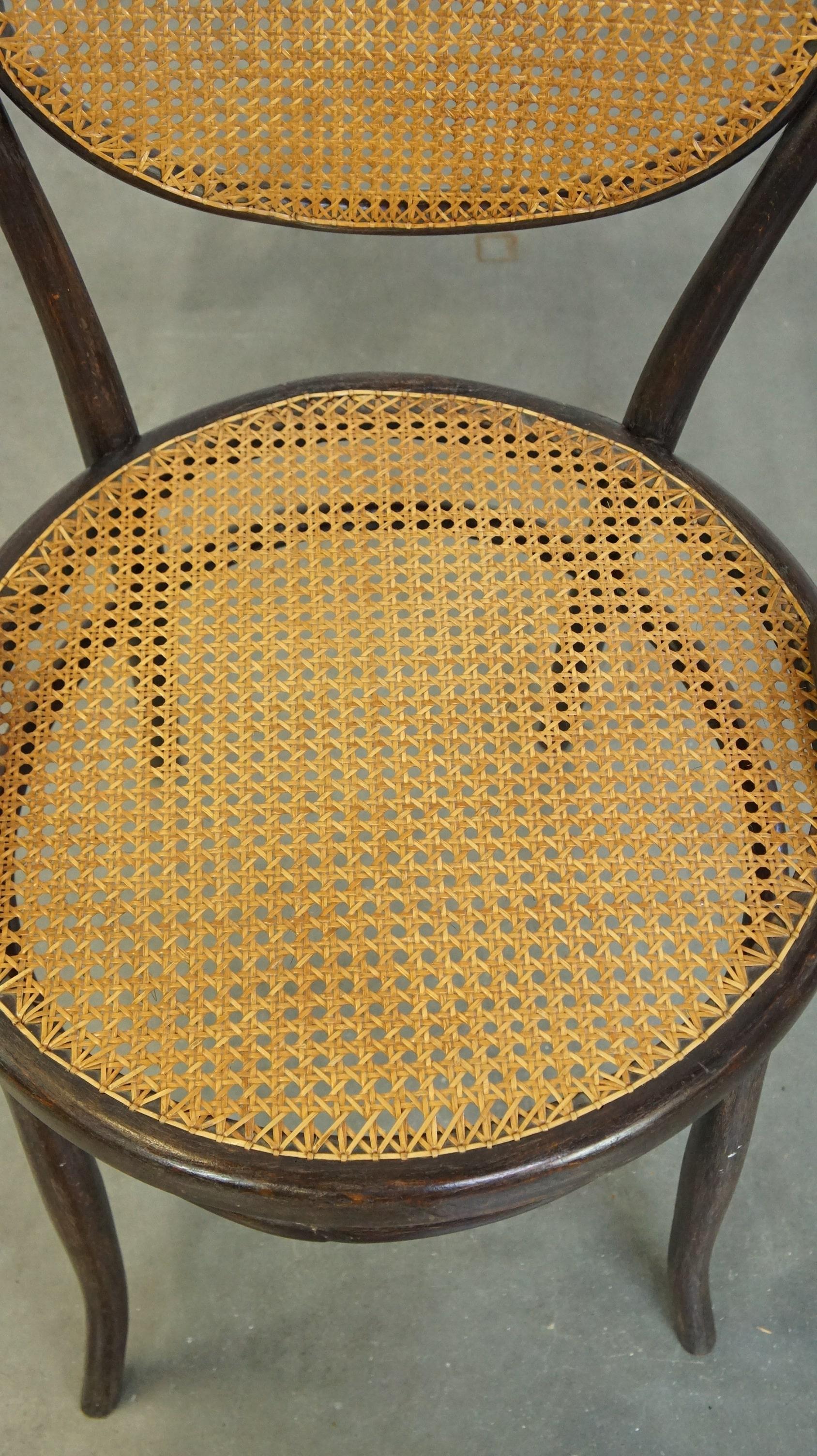 Bentwood Very charming, elegant, vintage bentwood design bistro chair with armrests For Sale