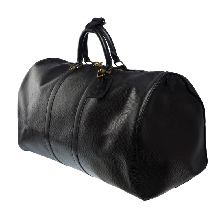 Louis Vuitton Keepall 55 Travel Bag in Black EPI Leather