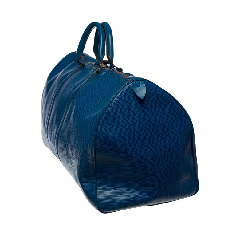 Louis Vuitton Keepall Bandouliere 55 Damier Cobalt Race Blue Weekend Travel  Bag