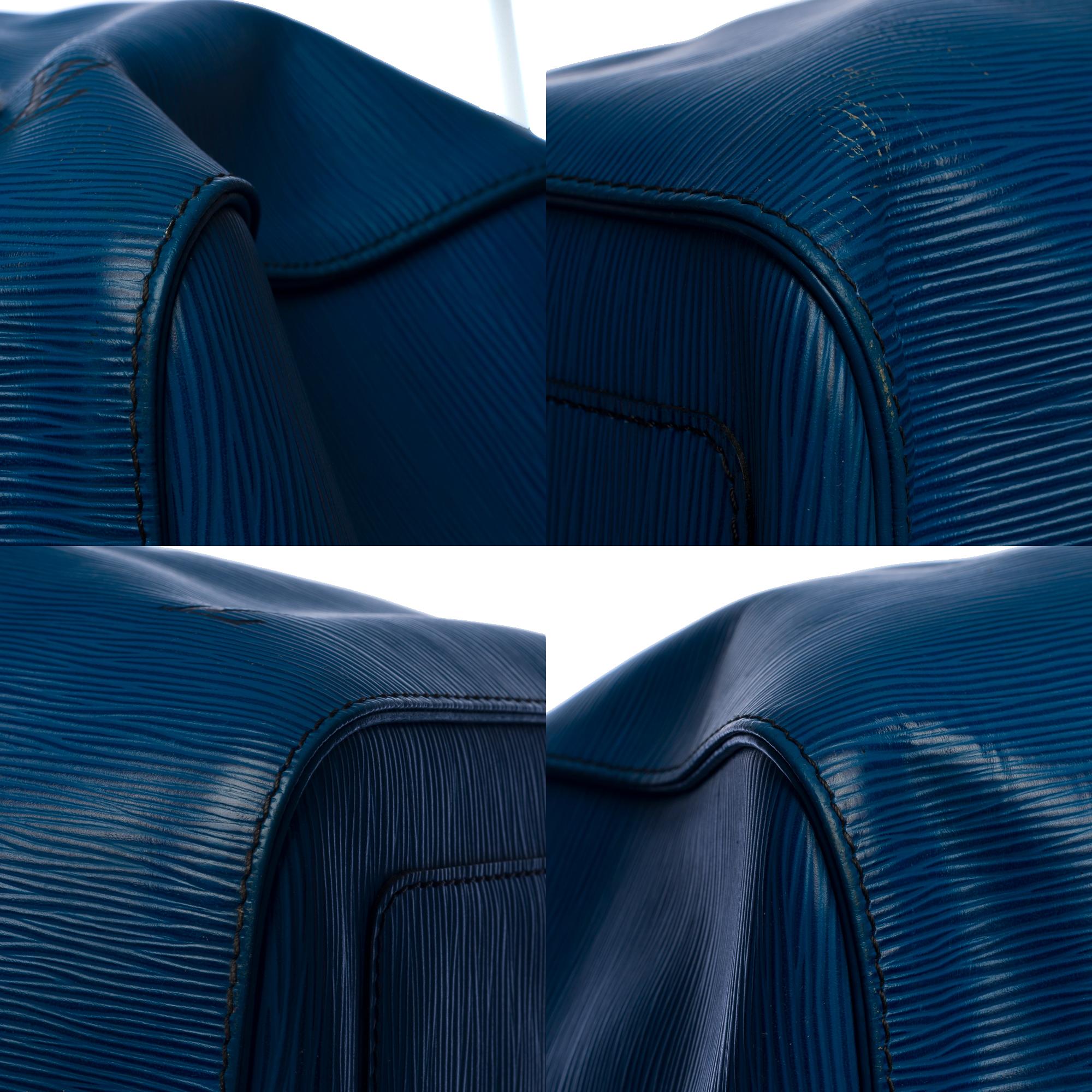 Very Chic Louis Vuitton Keepall 55 Travel bag in Bleu Cobalt epi leather 1