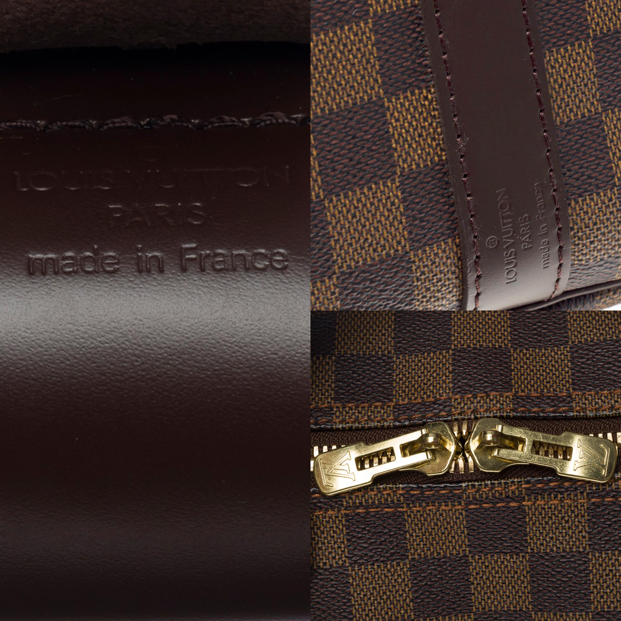 Very Chic Louis Vuitton Keepall 55 Travel bag in brown damier canvas , GHW In Good Condition In Paris, IDF