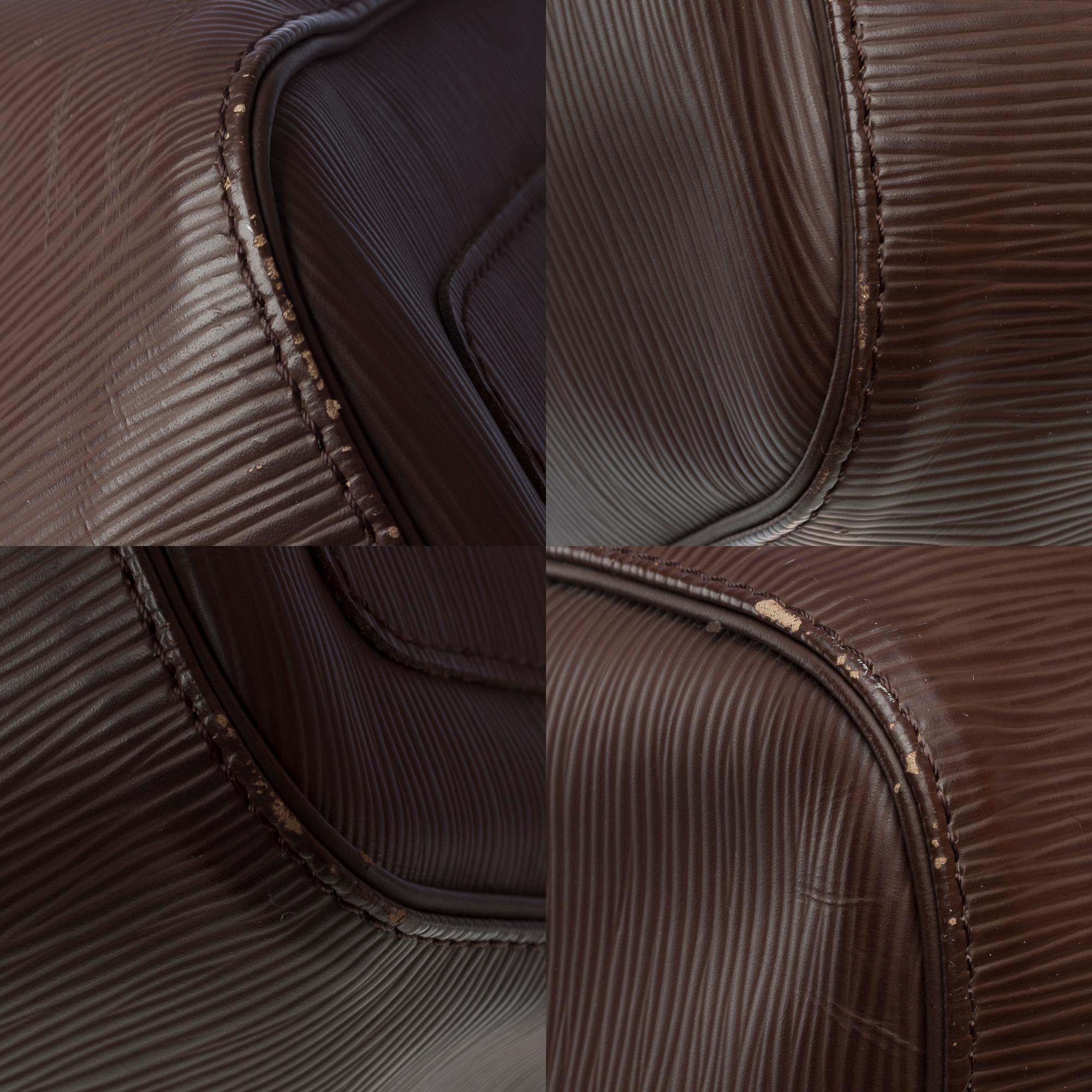 Very Chic Louis Vuitton Keepall 55 Travel bag in Mocha epi leather, BPHW For Sale 6