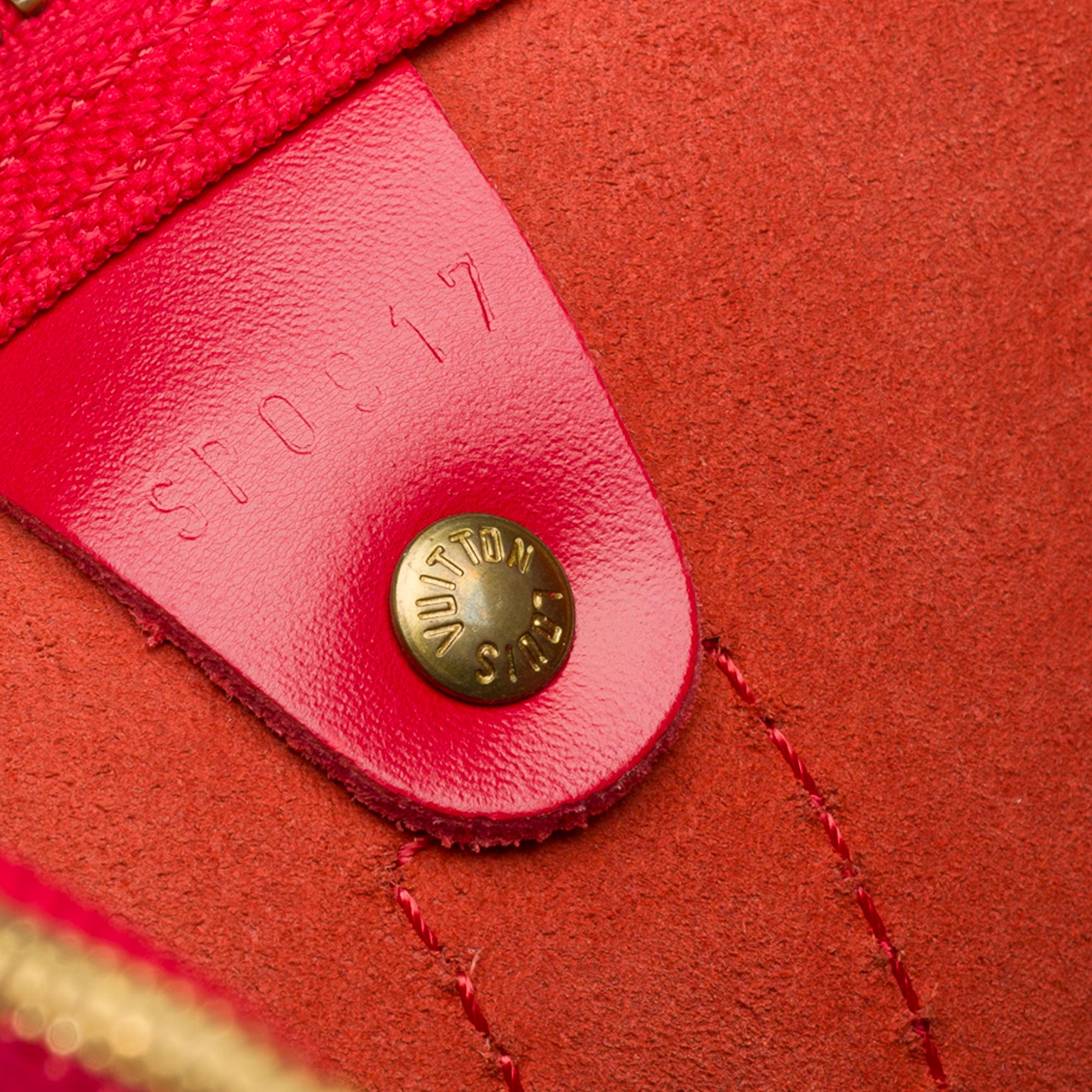 Very Chic Louis Vuitton Keepall 55 Travel bag in Red epi leather, GHW 3