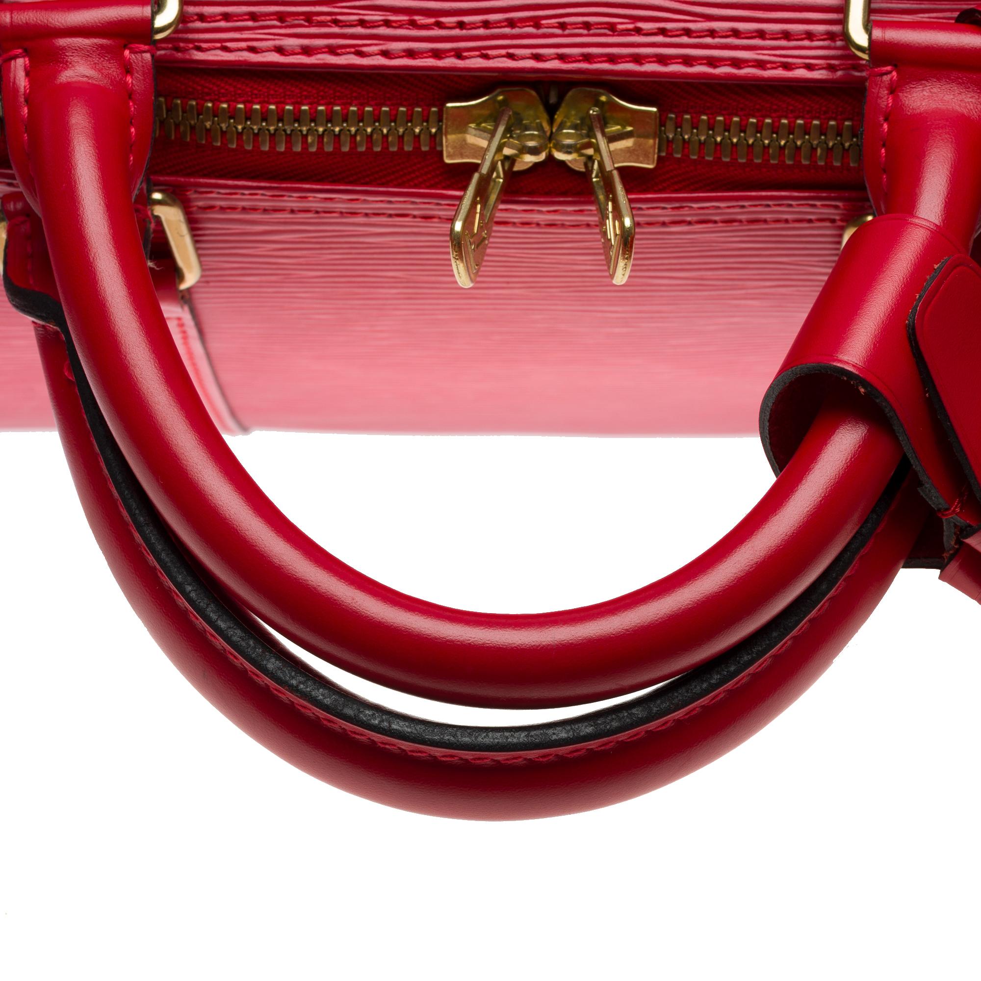 Very Chic Louis Vuitton Keepall 55 Travel bag in Red epi leather, GHW 5
