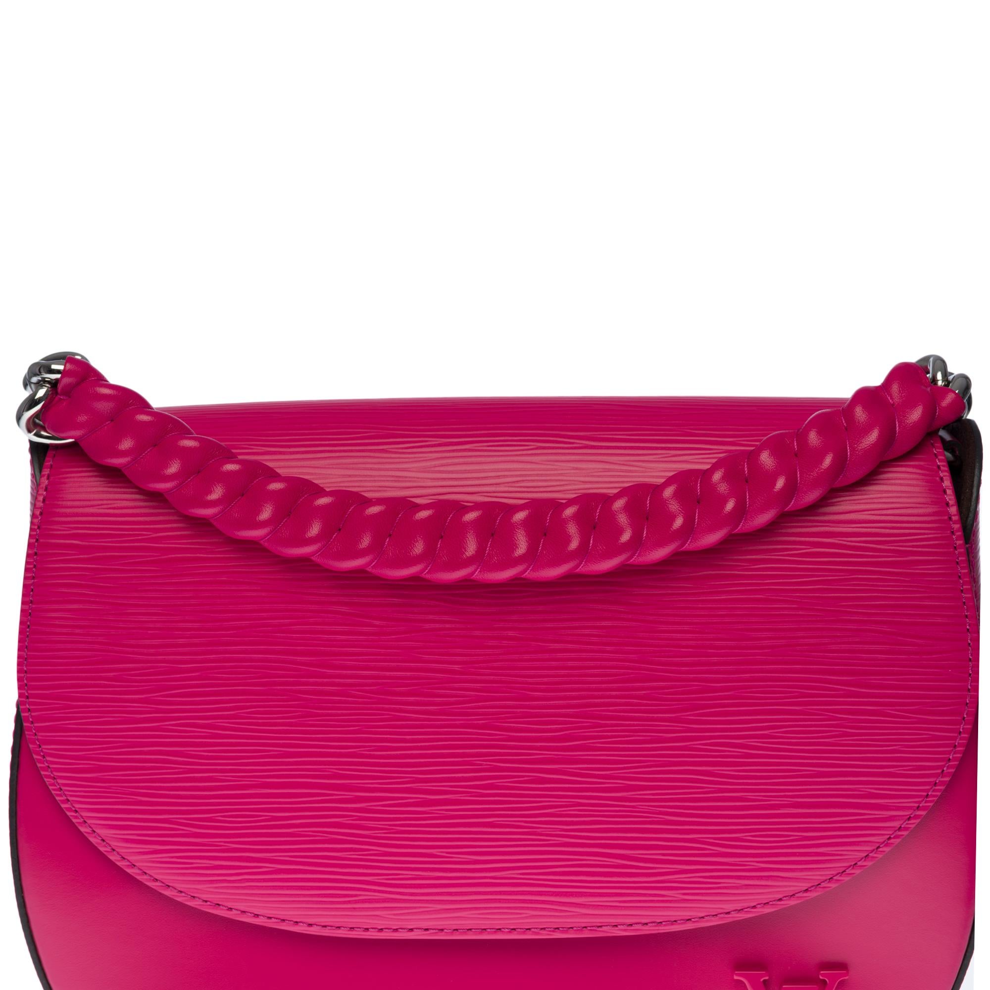 Very Chic Louis Vuitton Luna shoulder bag in Pink epi leather leather, SHW 6