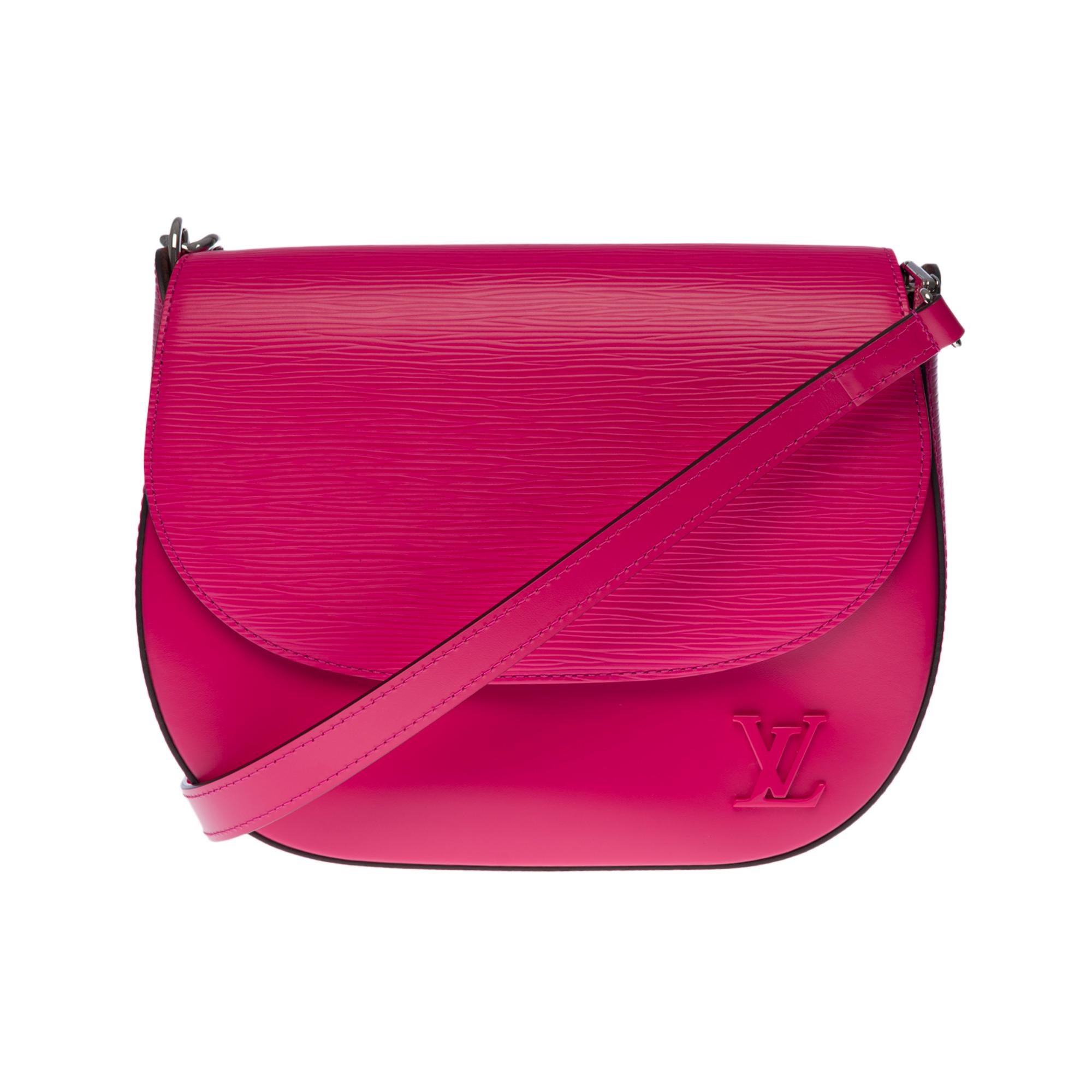 Very Chic Louis Vuitton Luna shoulder bag in Pink epi leather leather, SHW In Excellent Condition In Paris, IDF