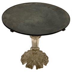 Very Chic Round Cut Crystal Base Side Table