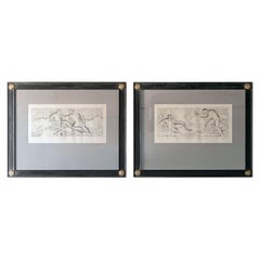 Conjunto muy elegante de grandes grabados según Nicolas Poussin