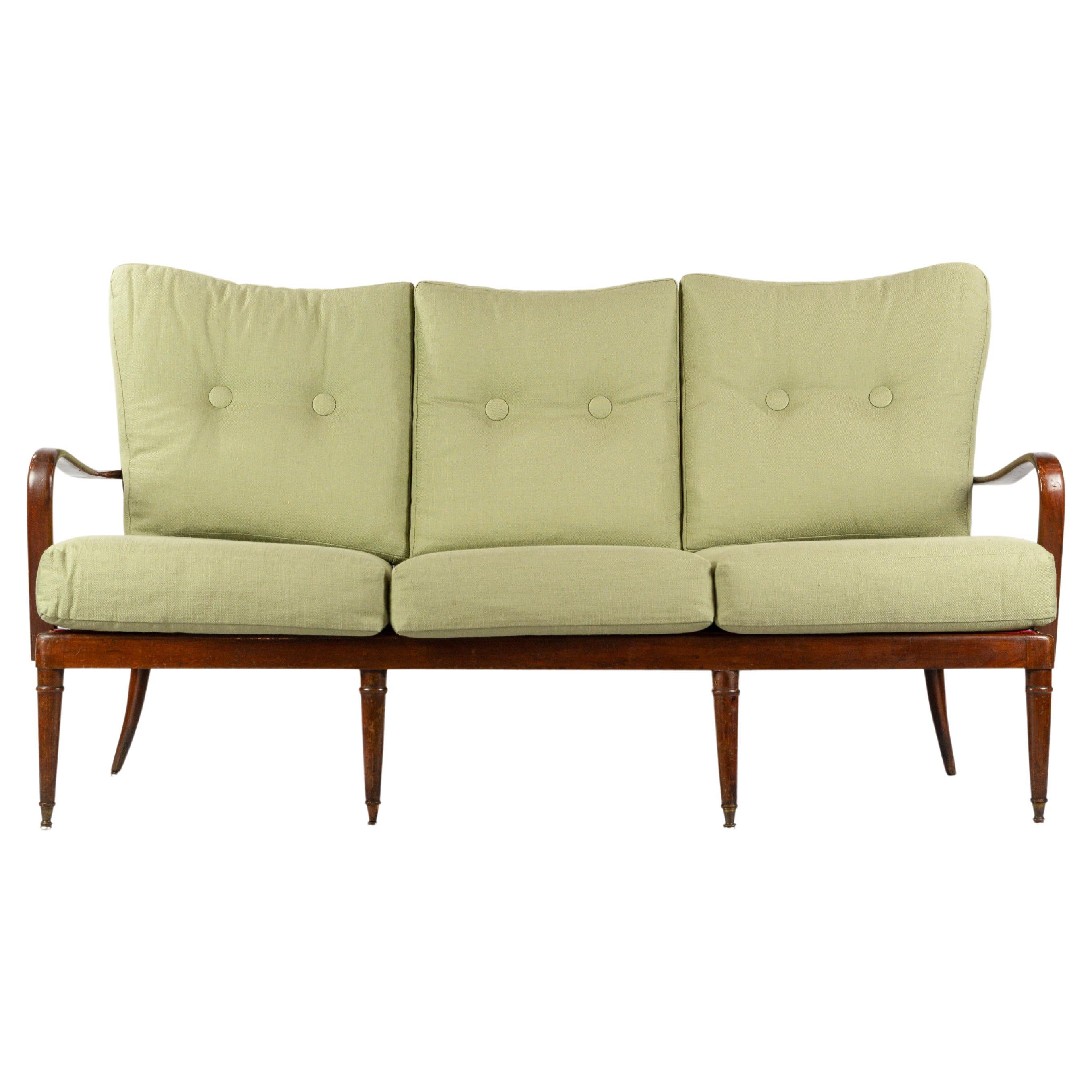 Very chic Sofa in teinted beech attributed to Paolo Buffa