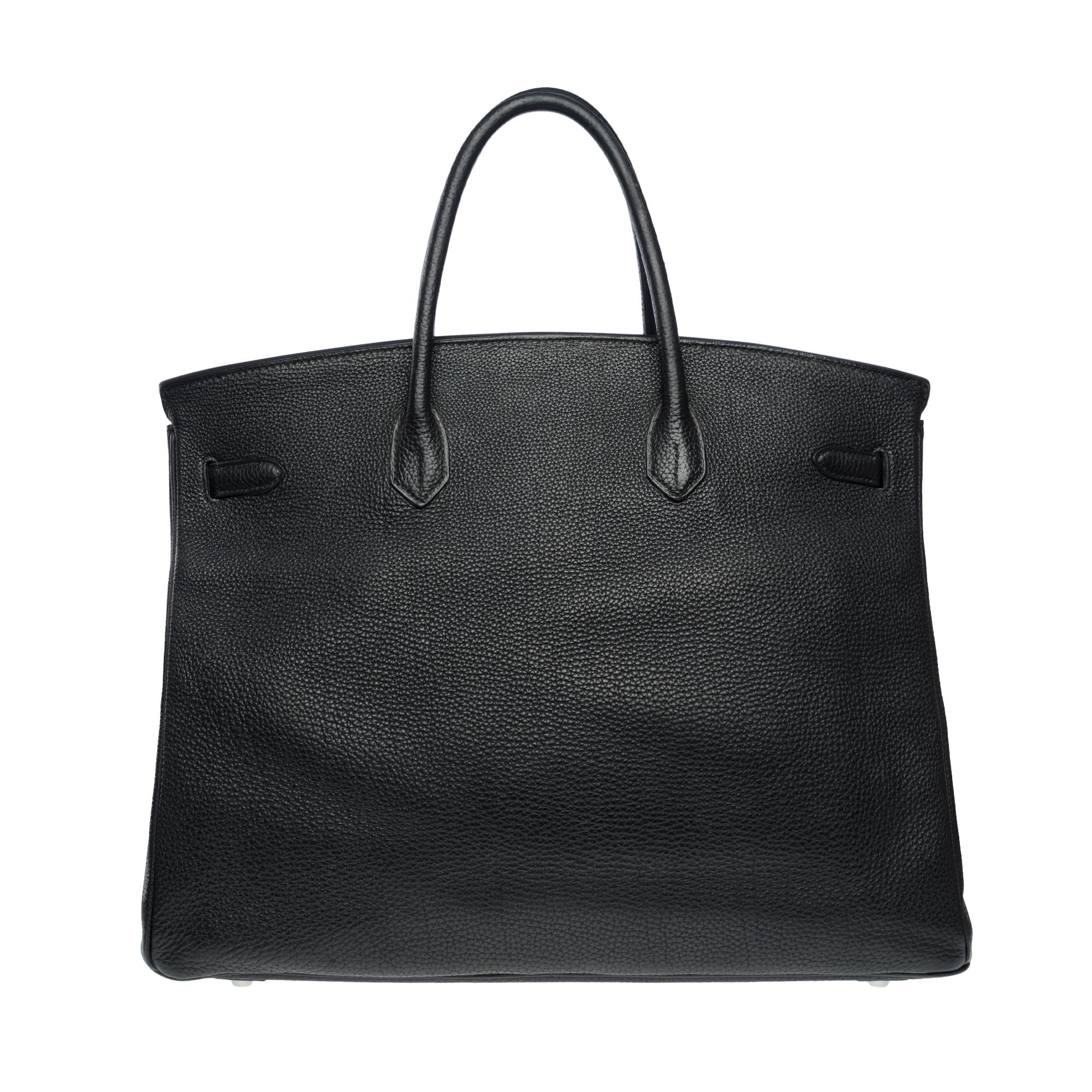 Very Classy Hermes Birkin 40 handbag in Black Togo Calf leather, SHW In Excellent Condition In Paris, IDF