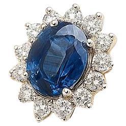 Anello con zaffiro naturale da 8,09 carati, molto pulito e certificato IGI