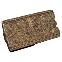 Very Collectable Vintage Hand Carved Double Flower Printing Block for Wallpaper