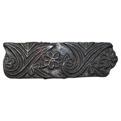 VERY COLLECTABLE Antique HAND CARVED SWiRLY BOARDER PRINTING BLOCK FOR WALLPAPER