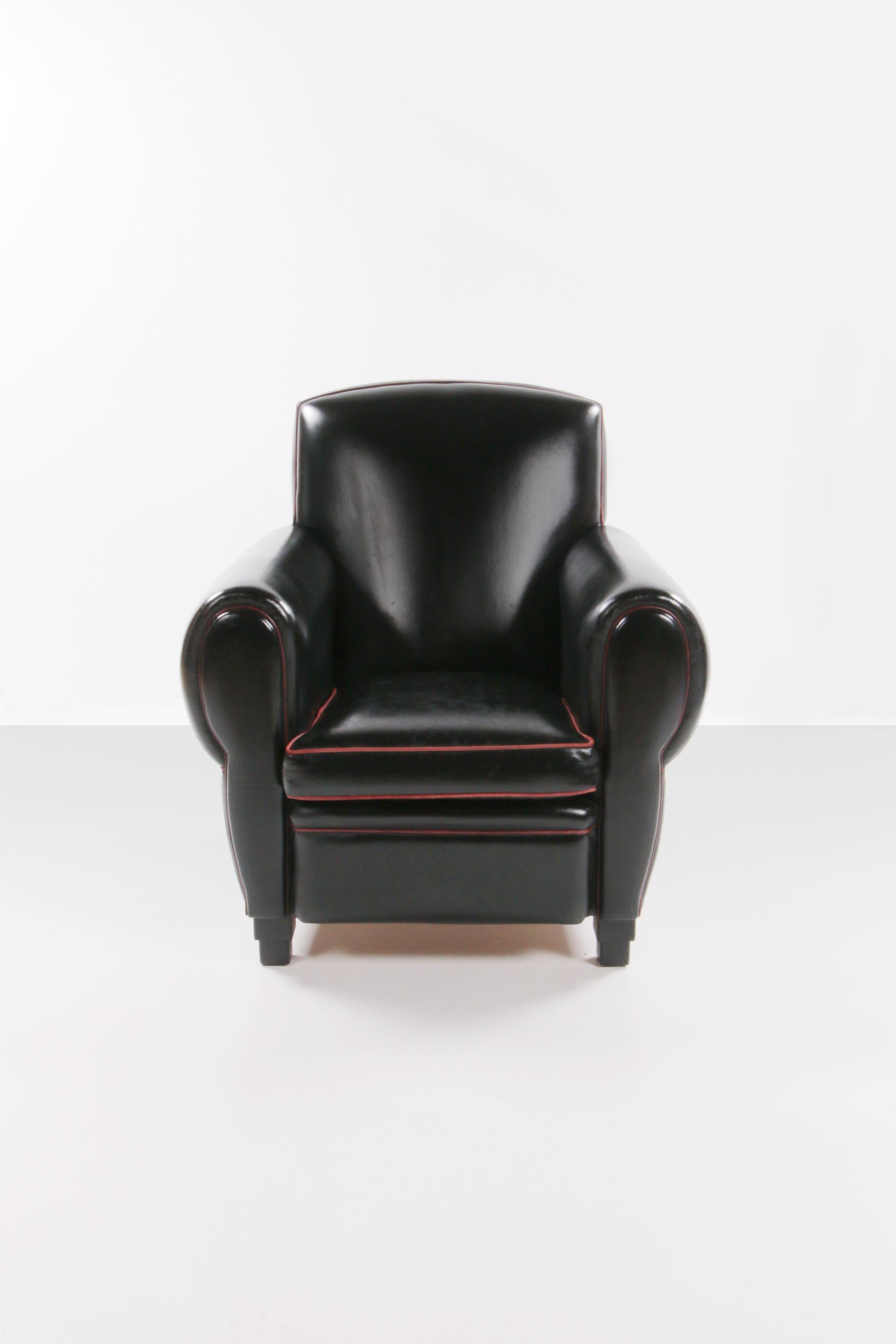 Dutch Very Comfortable and Beautiful Leather Armchair from LA Lounge Atelier For Sale