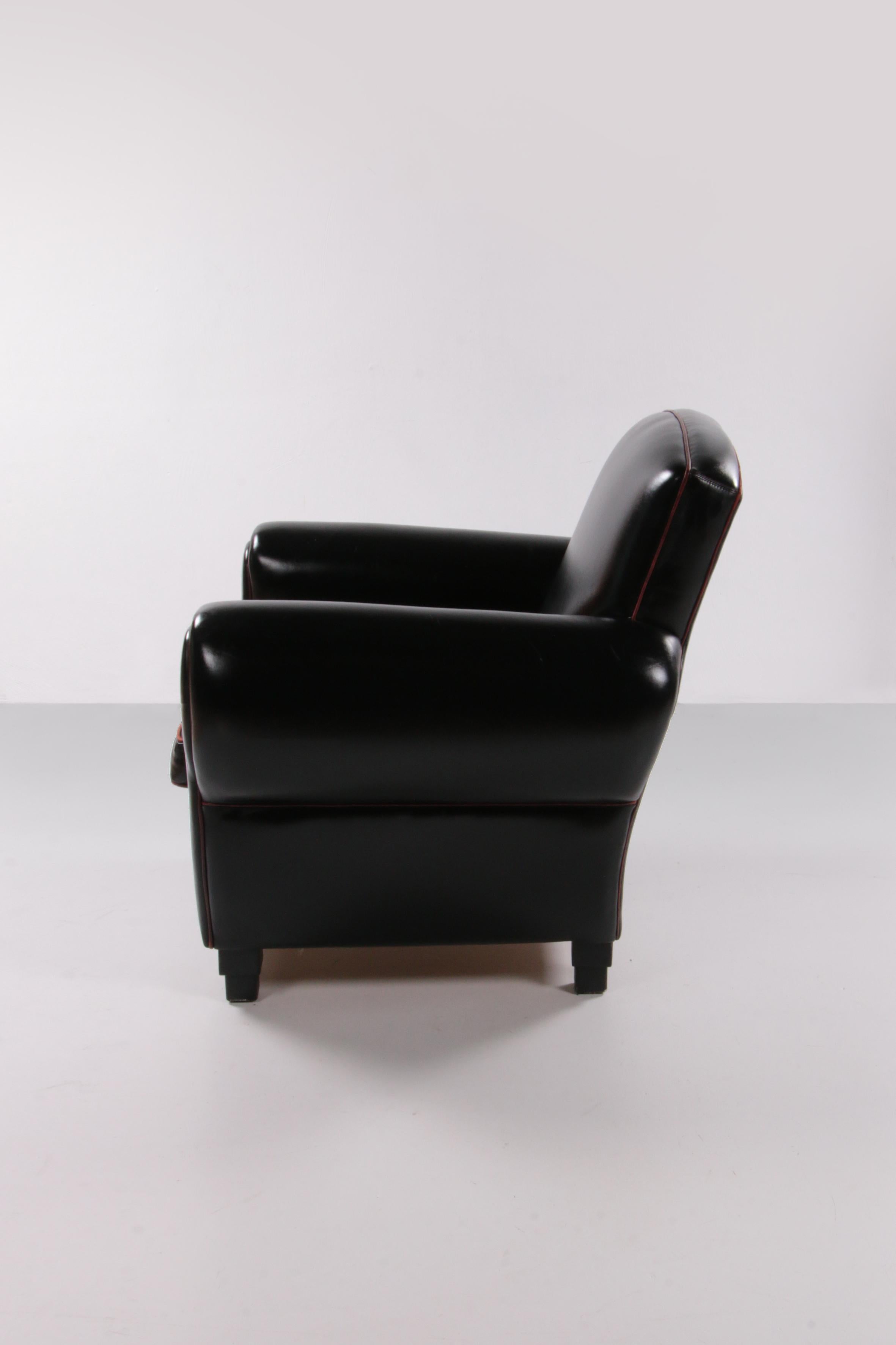 Fin du 20e siècle Fauteuil en cuir très confortable et magnifique de la collection LA Lounge Atelier en vente