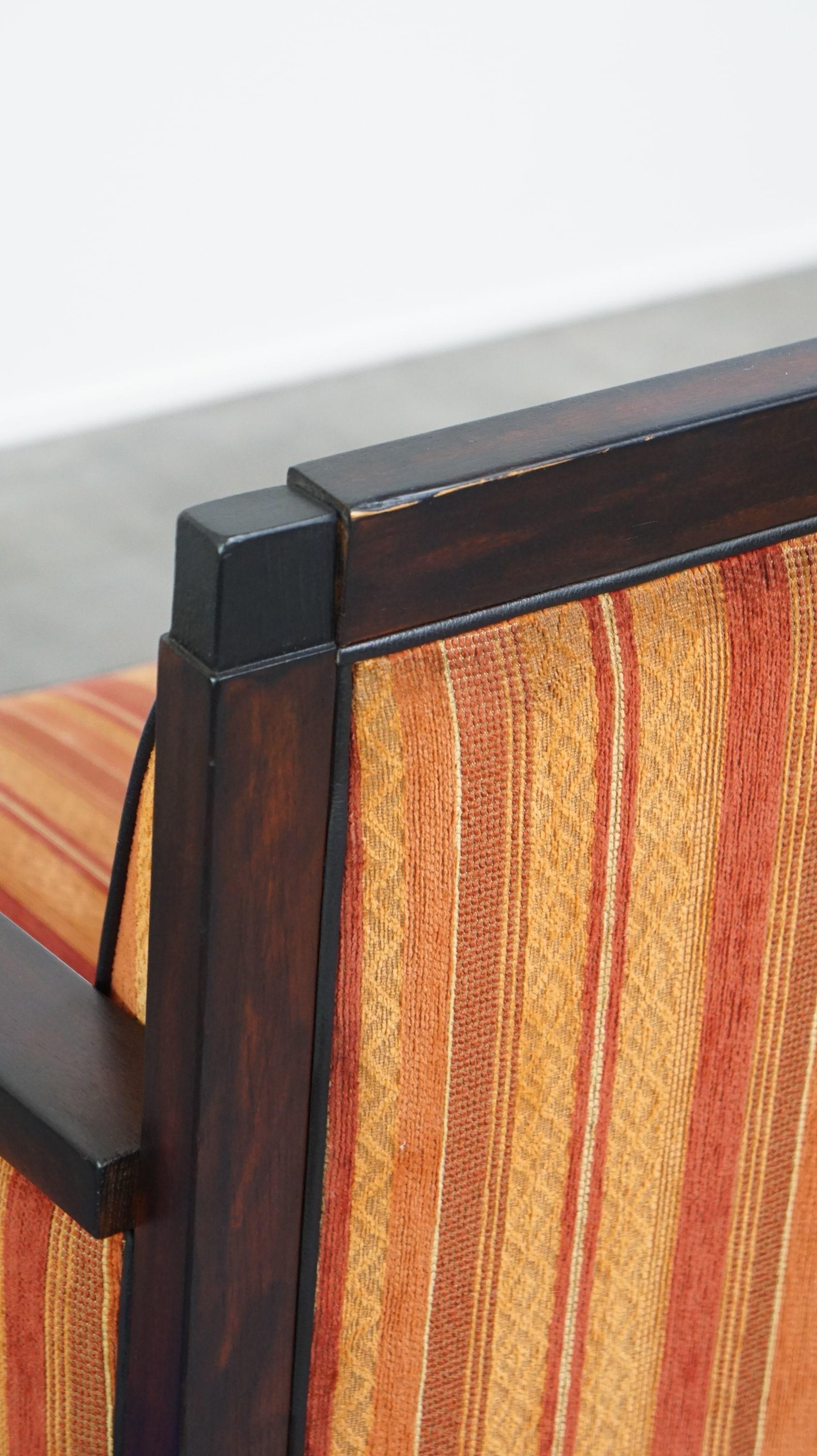 Canapé 2,5 places très confortable et élégant en tissu coloré Art Déco en vente 2