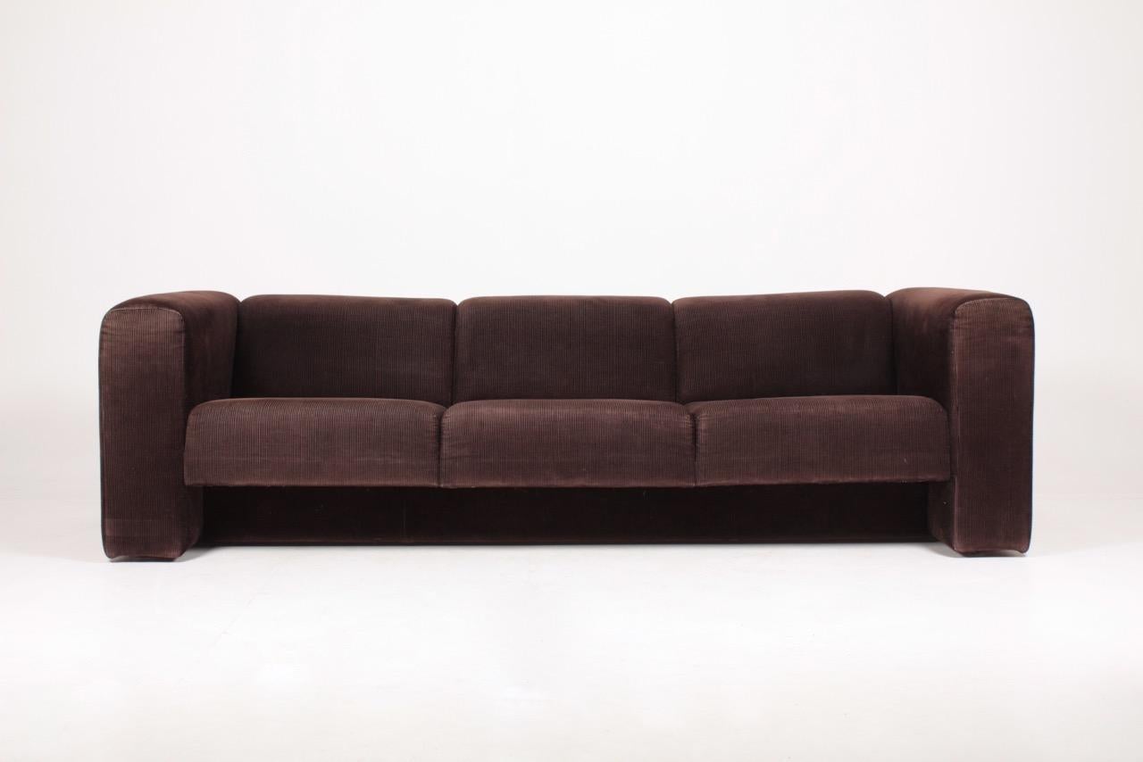 Very comfortable sofa in corduroy, designed and made in Denmark. Original condition.