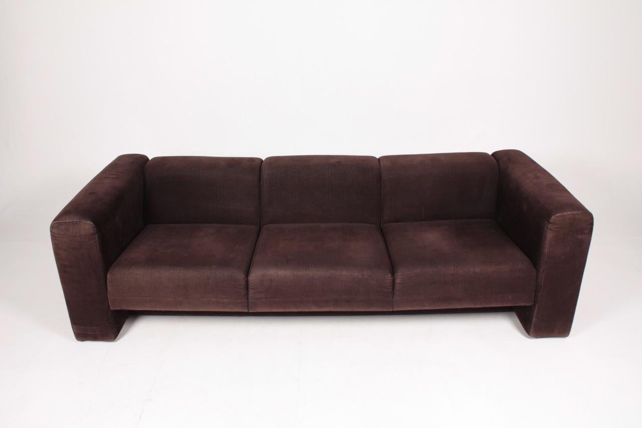 Very Comfortable Midcentury Sofa in Corduroy, 1970s In Good Condition In Lejre, DK