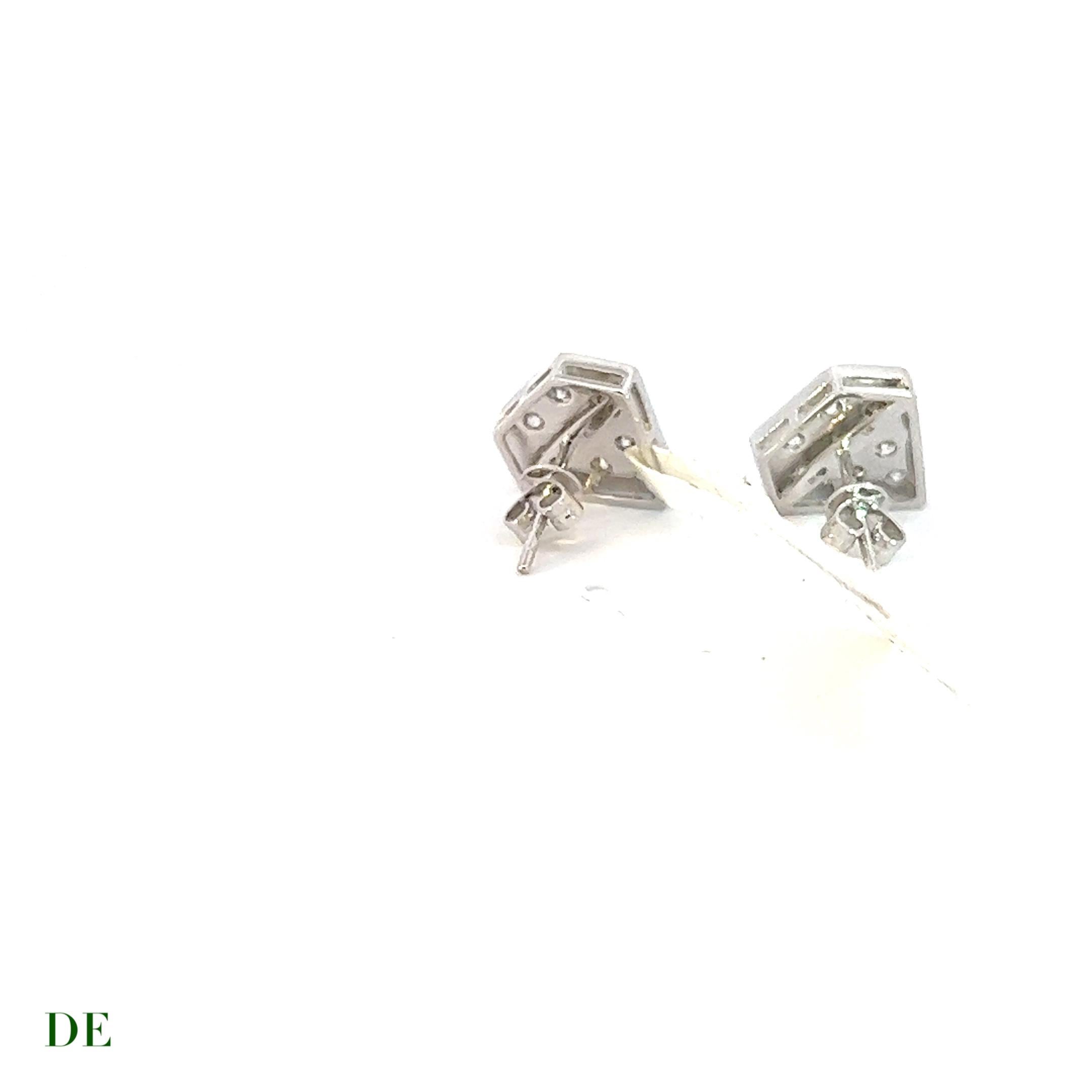 Very Cool 1.34 Carat Diamond Shaped White Diamond Earring In New Condition For Sale In kowloon, Kowloon