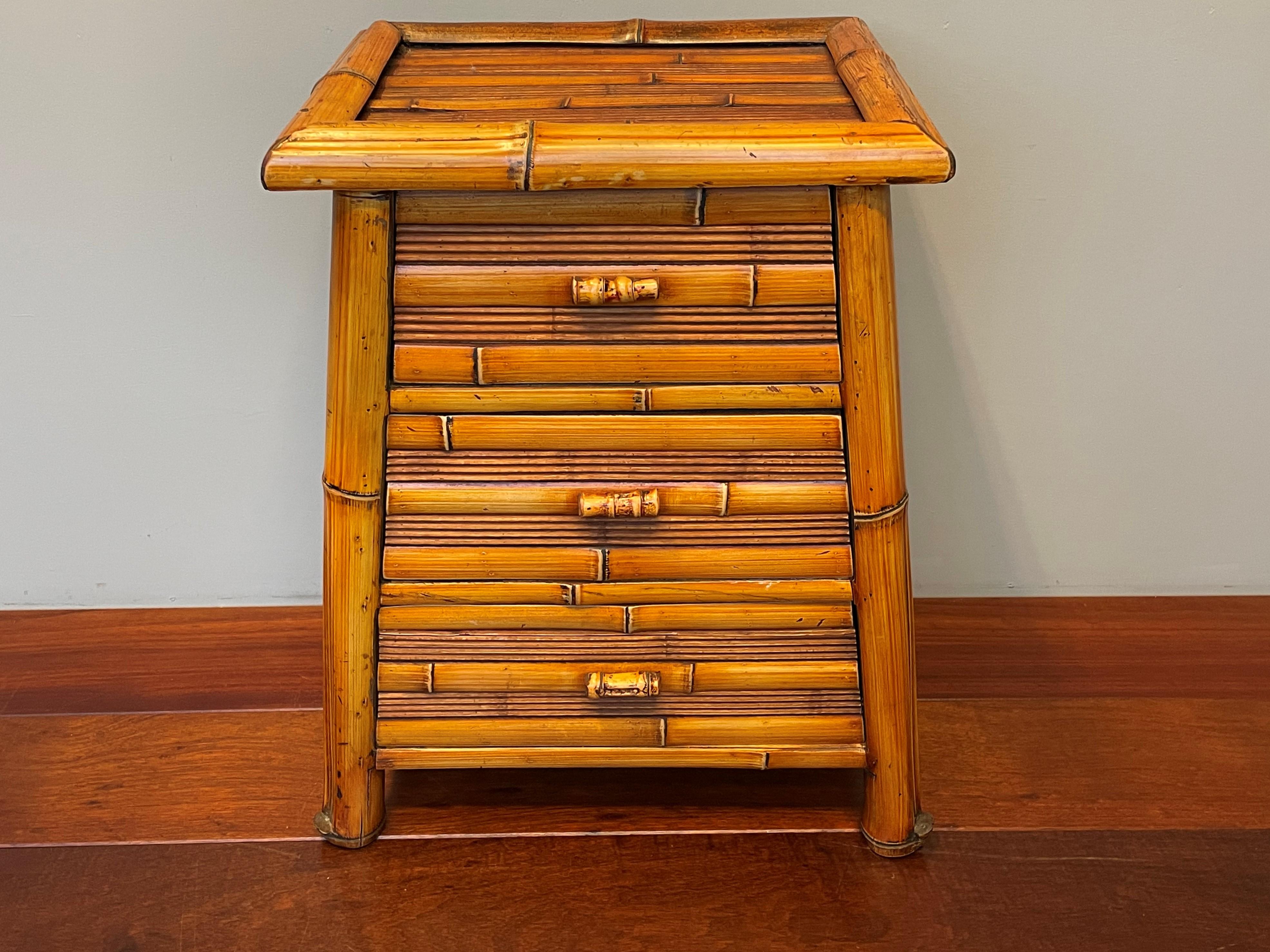 Very Cool and Practical Midcentury Modern Bamboo Chest of Drawers