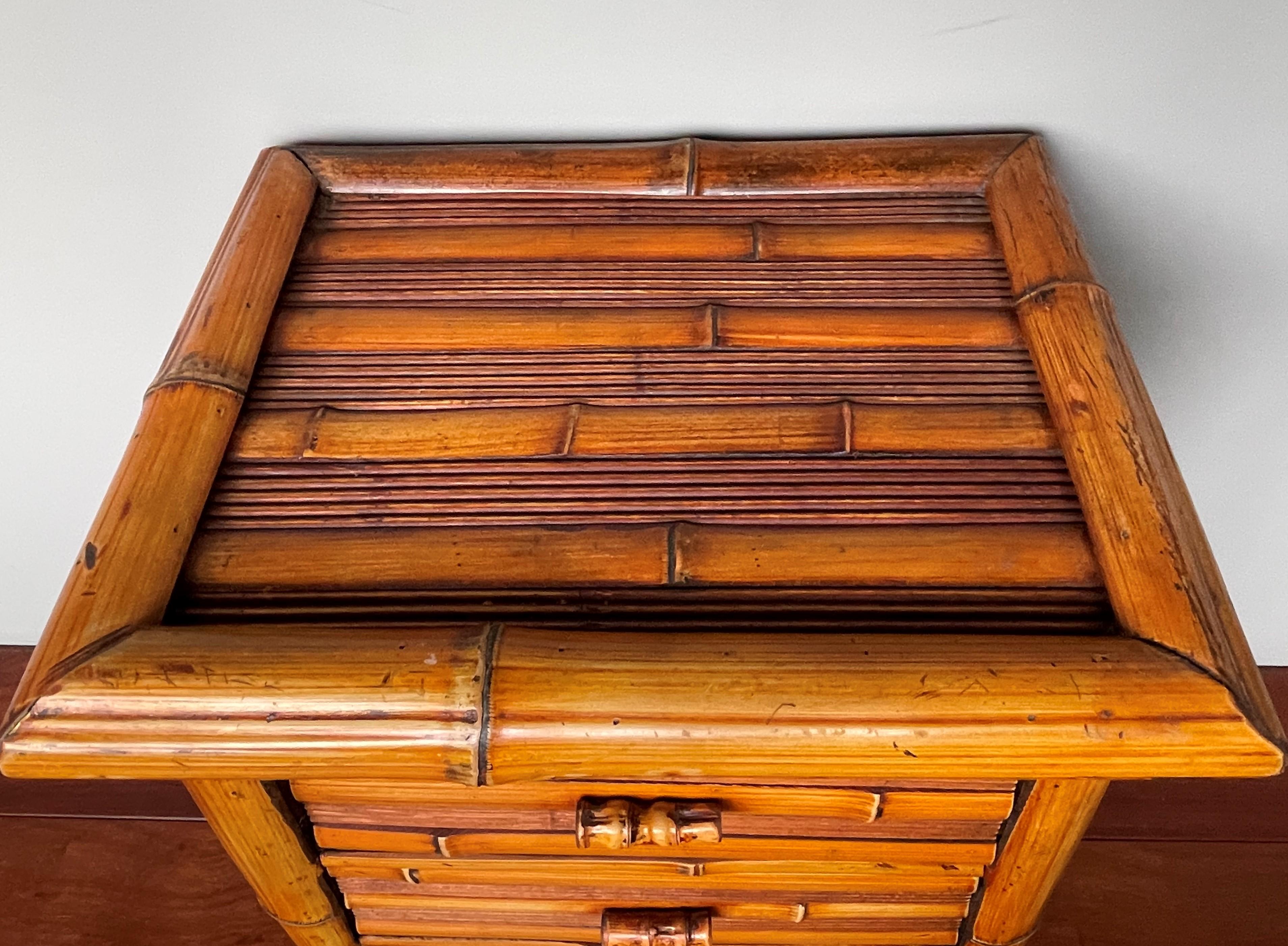 Very Cool and Practical Midcentury Modern Bamboo Chest of Drawers