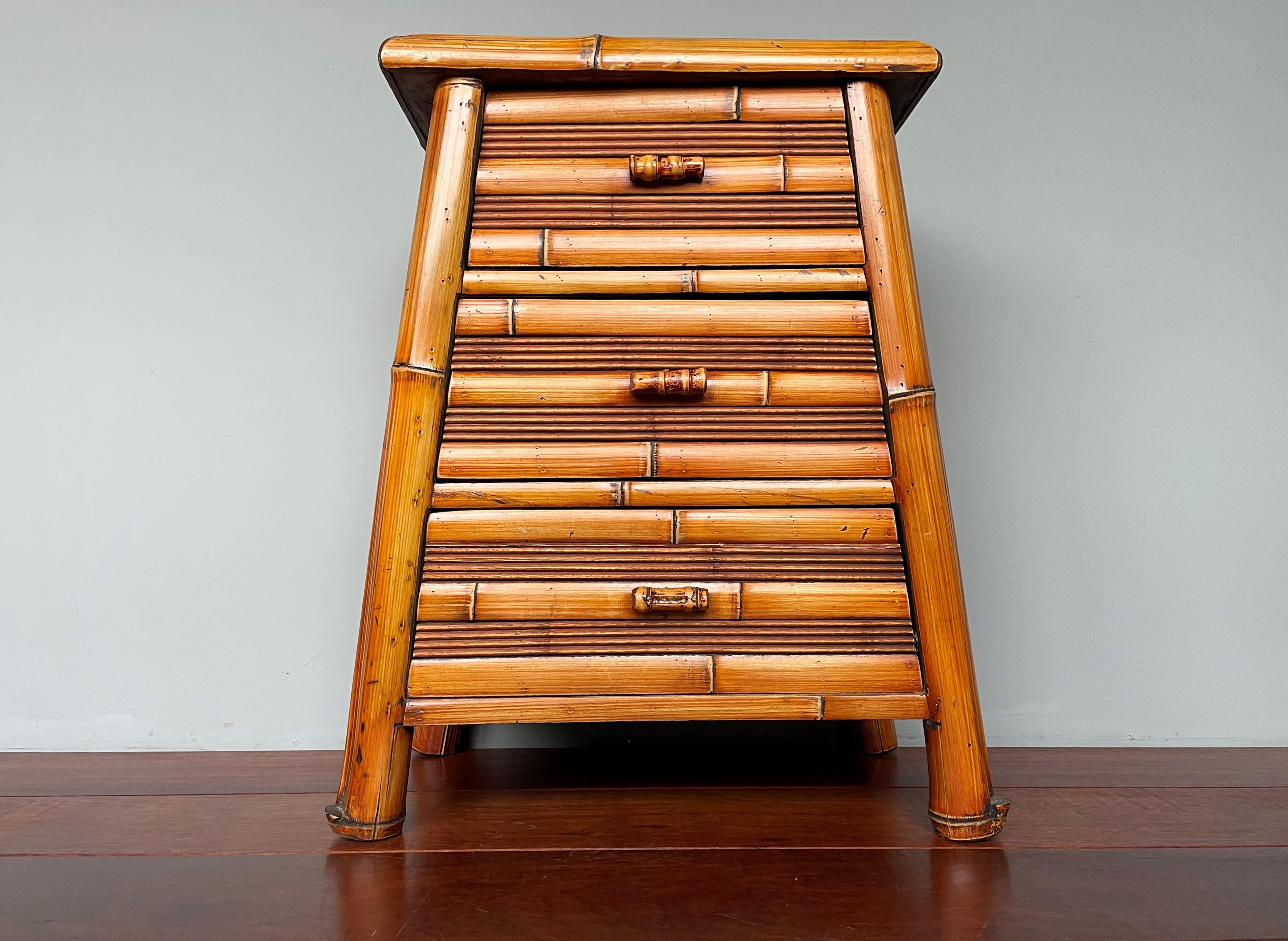 Very Cool and Practical Midcentury Modern Bamboo Chest of Drawers