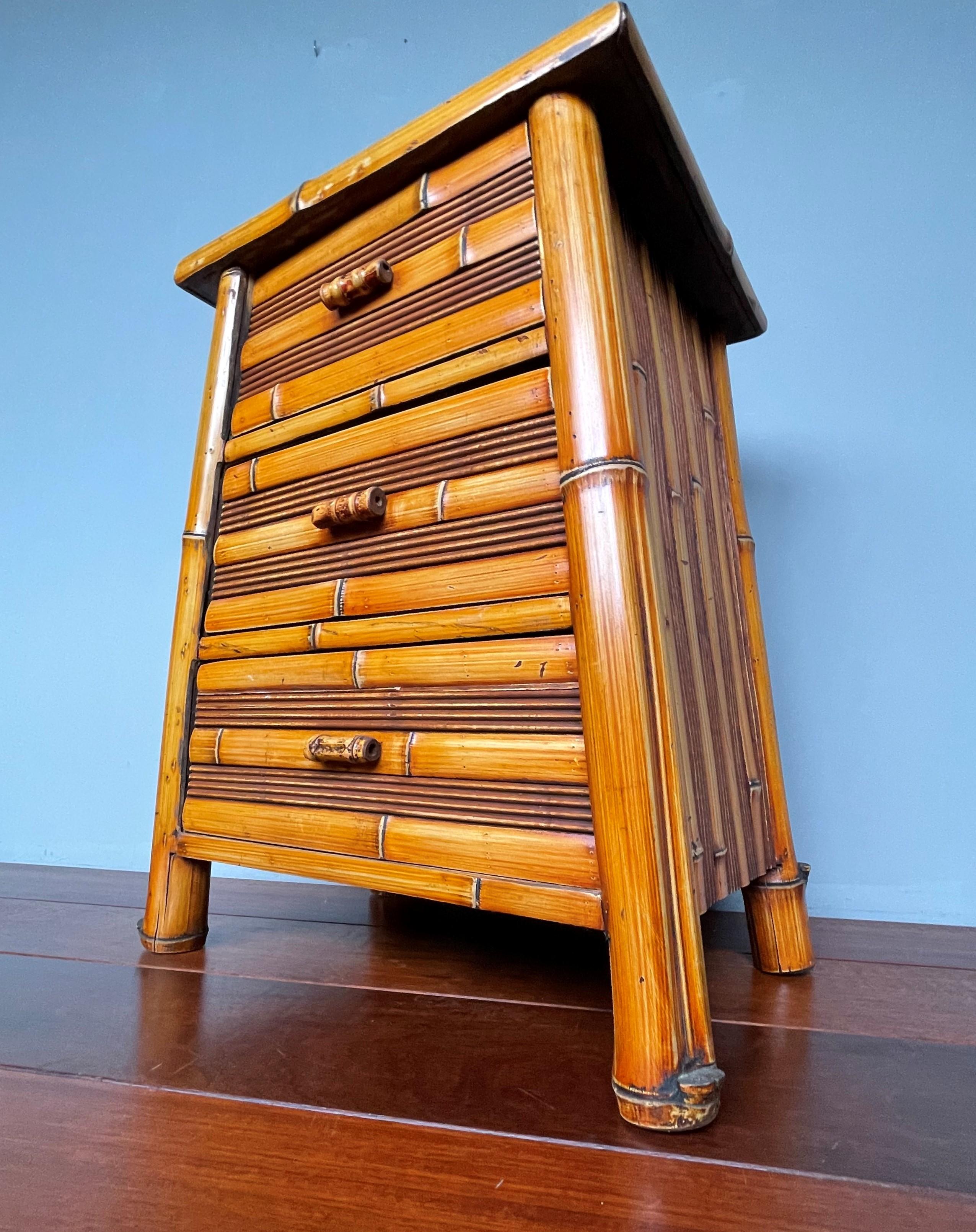Very Cool and Practical Midcentury Modern Bamboo Chest of Drawers