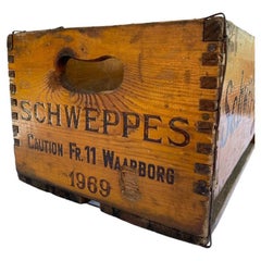 Very Cool Wooden Schweppes Crate 1969 Belgium