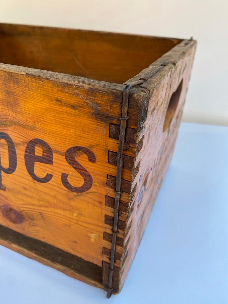 Mid-Century Modern Very Cool Wooden Schweppes Crate 1969 Belgium For Sale