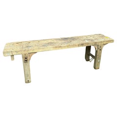 Consolle rustica in rovere del XIX secolo molto decorativa