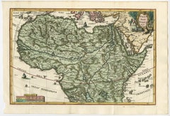 Very Decorative Rare Antique Map of the Northern Part of Africa, 1702