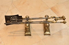 Very Decorative Set of Fire Tools, Shovel Poke and Tongs