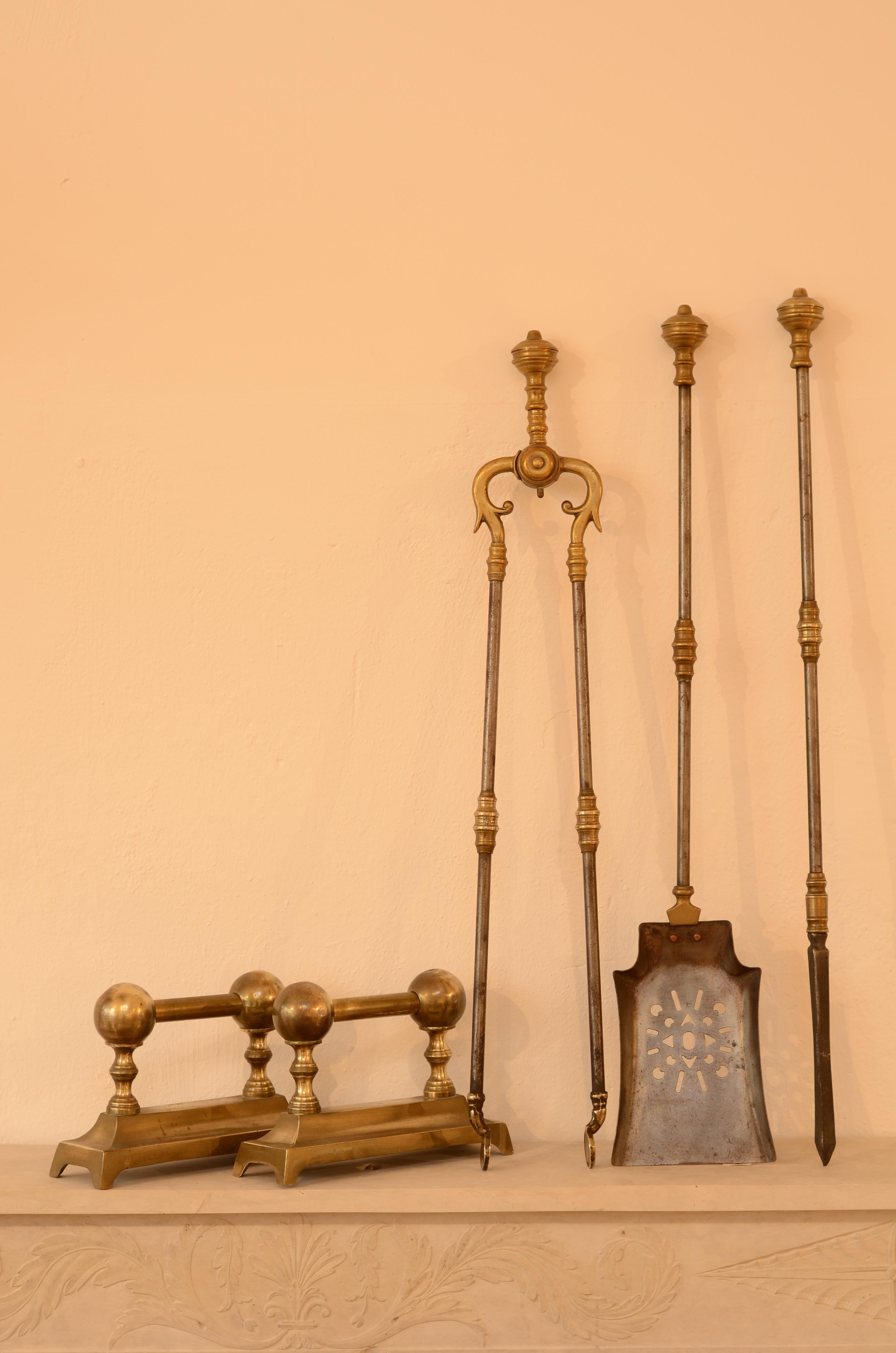Set Muy Decorativo de Herramientas para el Fuego, Pala Poke y Pinzas en Bueno estado para la venta en Haarlem, Noord-Holland