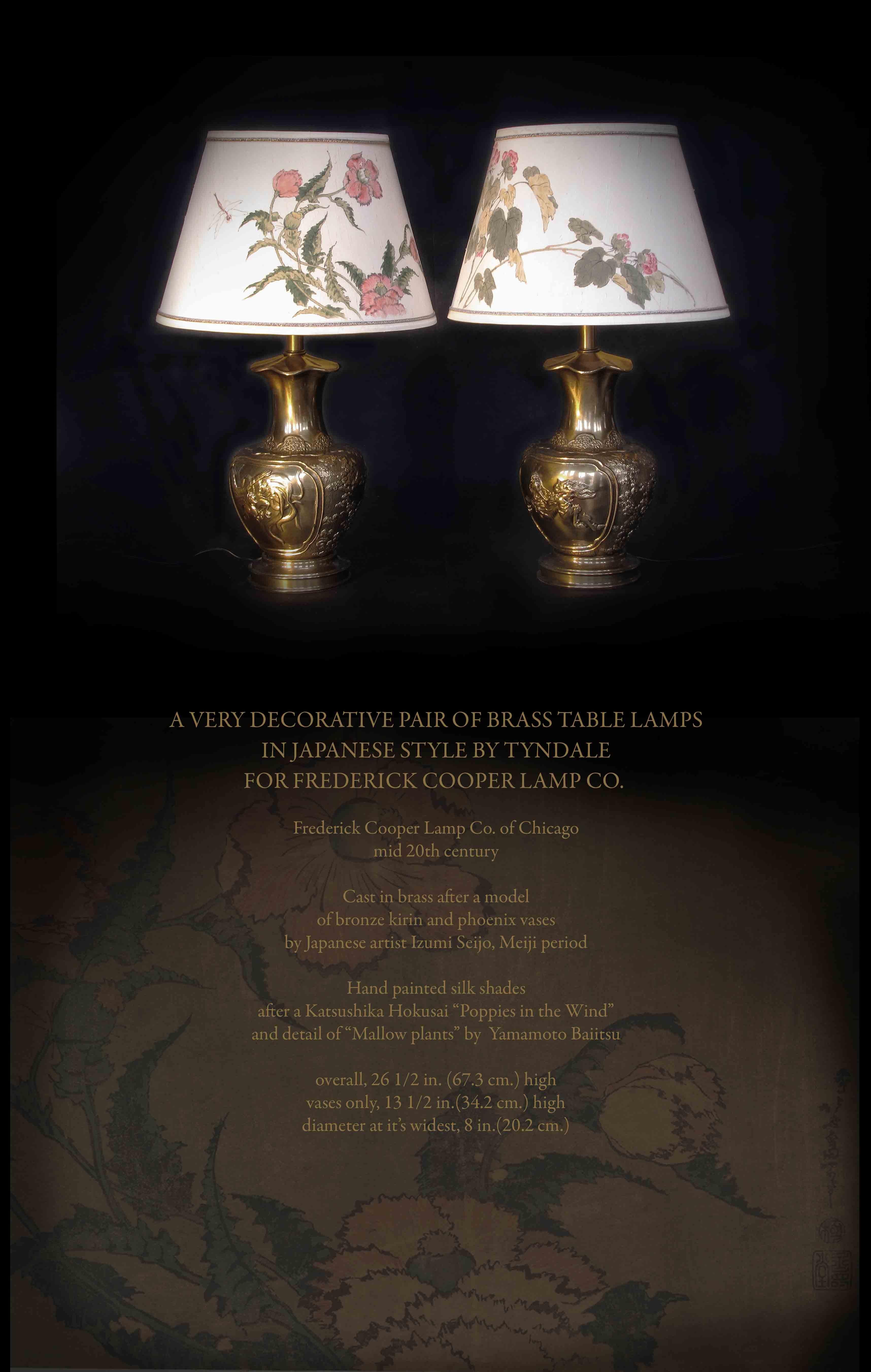 Dekorative Tischlampen im japanischen Stil von Tyndale für Frederick Cooper Co. im Angebot 6