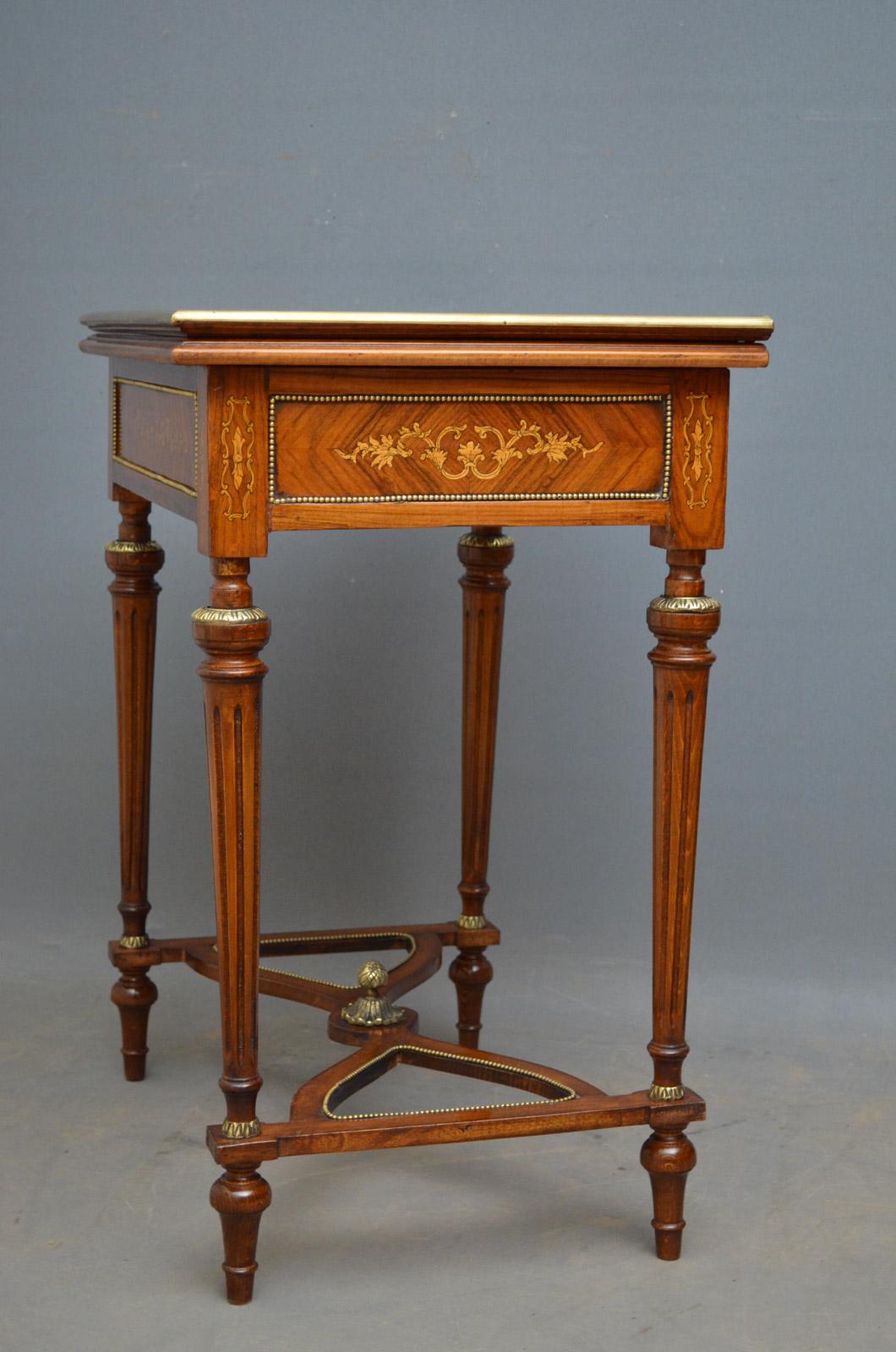 Very Decorative Walnut Card Table For Sale 3