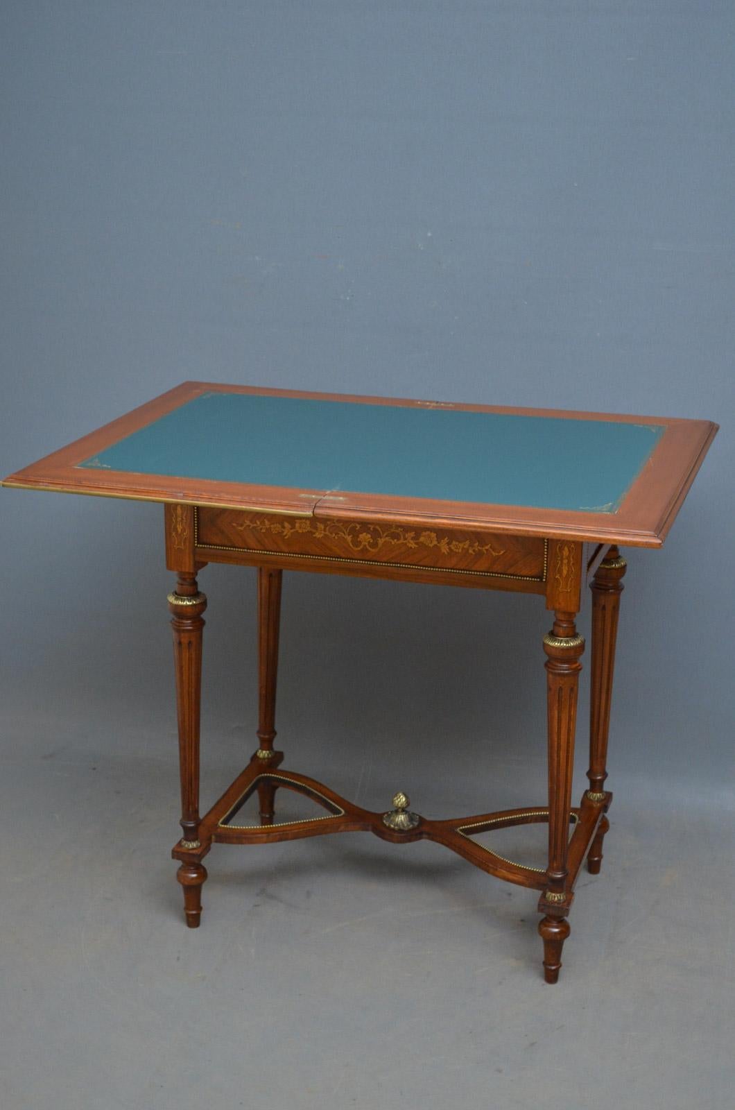 Louis XV Very Decorative Walnut Card Table For Sale