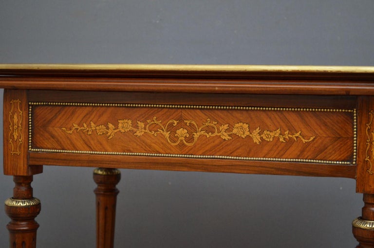 Very Decorative Walnut Card Table For Sale 1