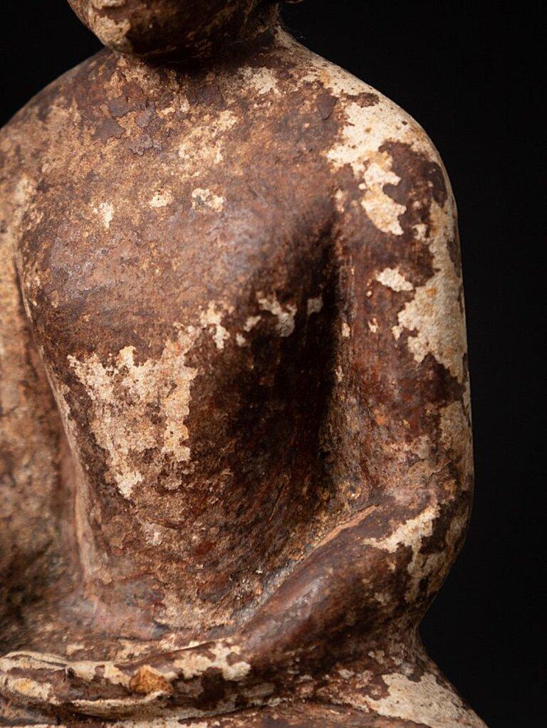 Ancienne statue de Bouddha birman en terre cuite, très ancienne, provenant de Birmanie en vente 12