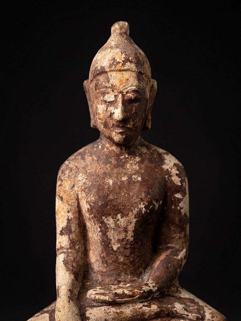 Ancienne statue de Bouddha birman en terre cuite, très ancienne, provenant de Birmanie en vente 4